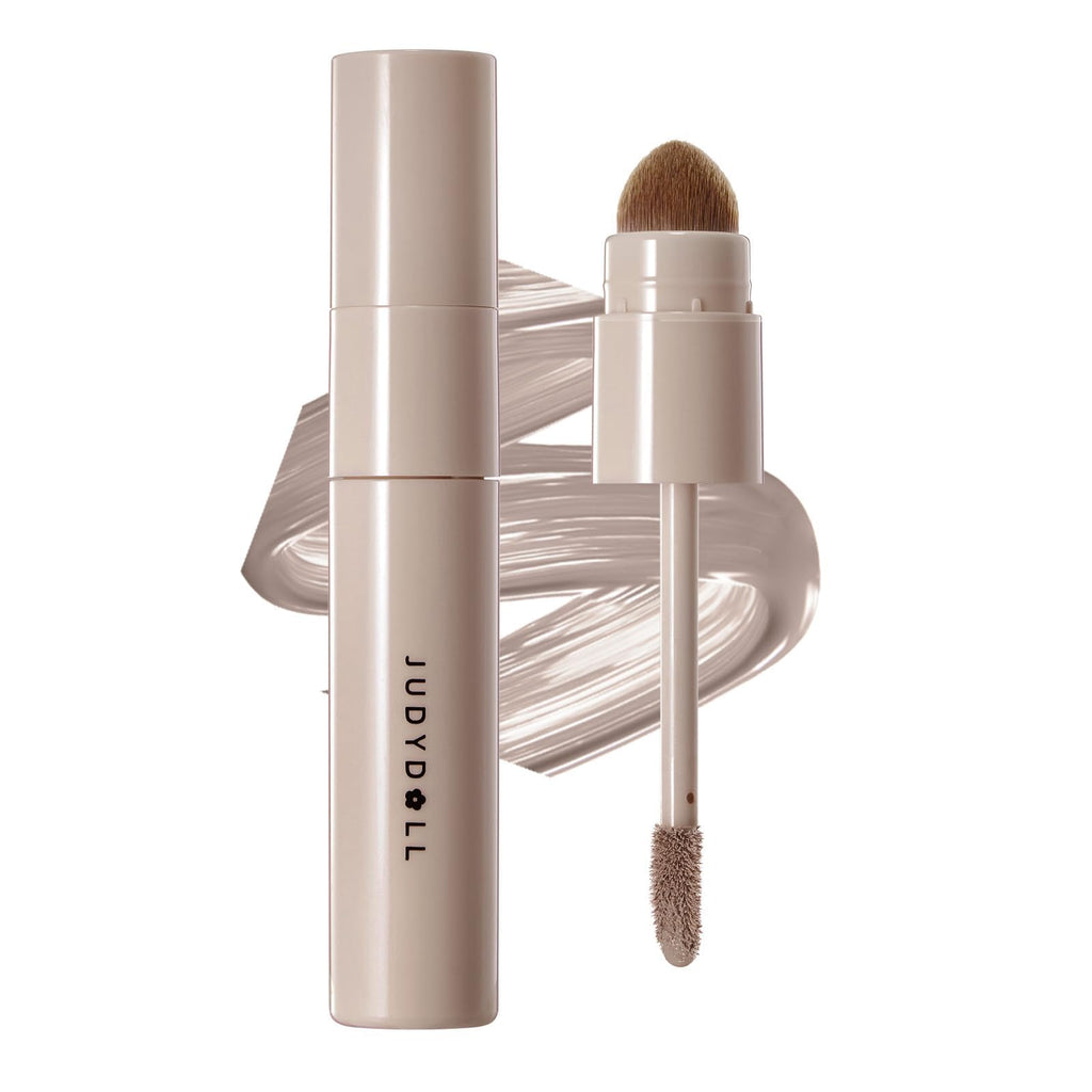 JUDYDOLL Liquid Contour & Highlighter – 2-in-1 Face Sculpting Kit with Dual Brushes