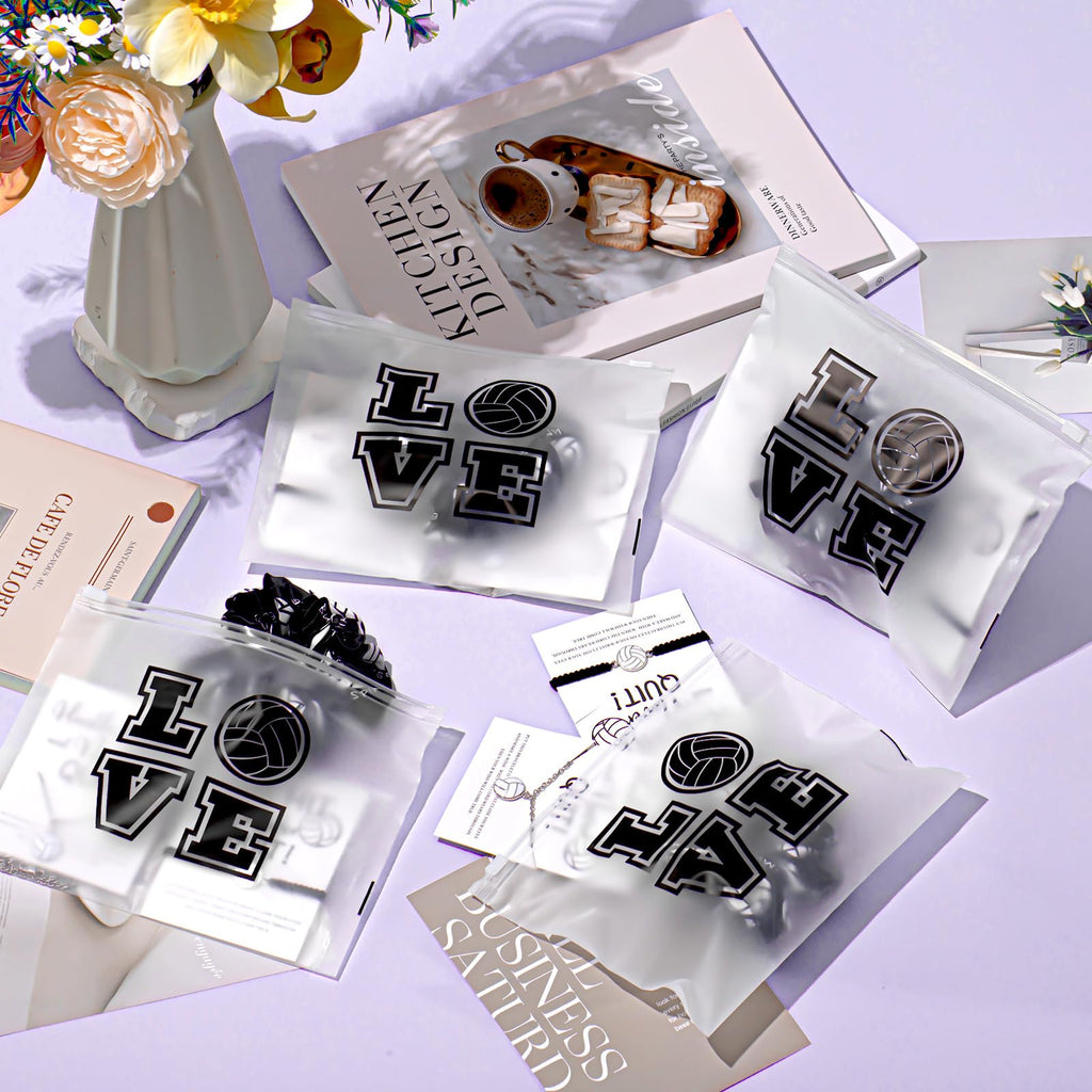 Juexica 48 Pcs Volleyball Team Gifts for Teens – Hair Scrunchies, Bracelets, Necklaces & Cosmetic Bags