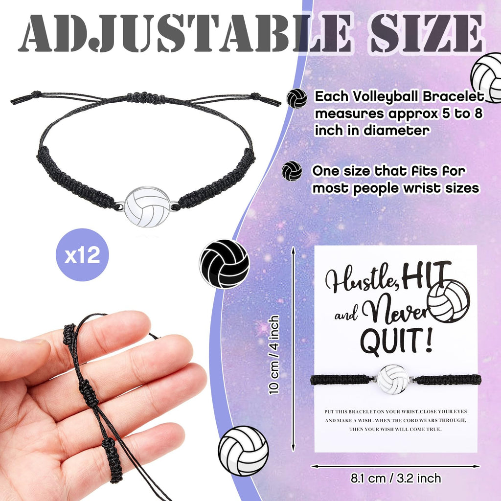 Juexica 48 Pcs Volleyball Team Gifts for Teens – Hair Scrunchies, Bracelets, Necklaces & Cosmetic Bags