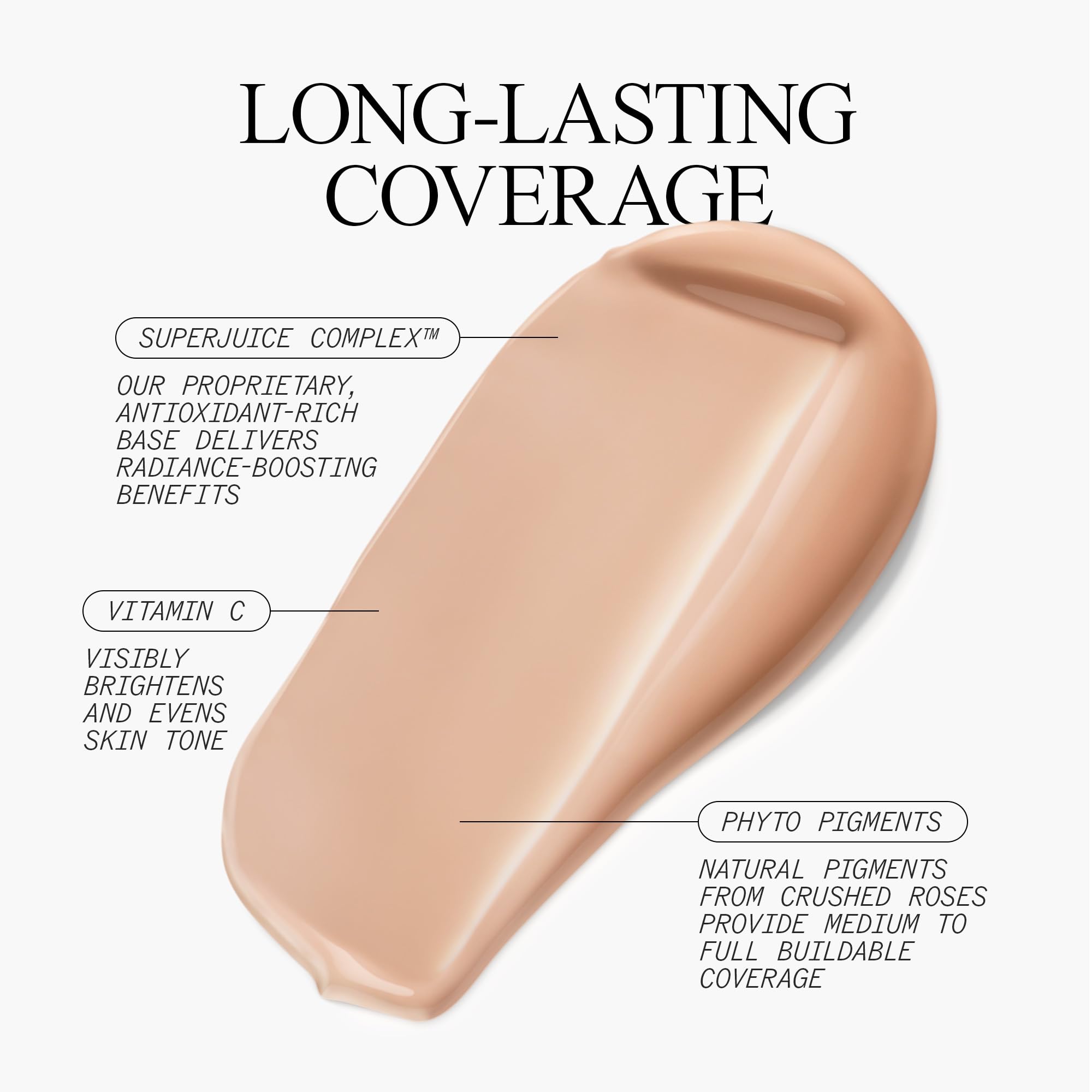 Juice Beauty Phyto-Pigments Flawless Serum Foundation 17 Medium Tan — Vegan, Cruelty-Free, 30 mL