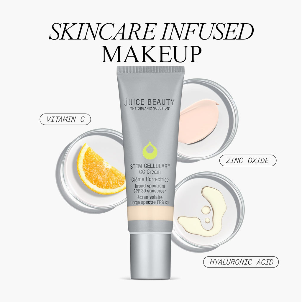 Juice Beauty Stem Cellular CC Cream SPF 30 Island Glow – Light Coverage, Vegan & Cruelty-Free (50 mL)