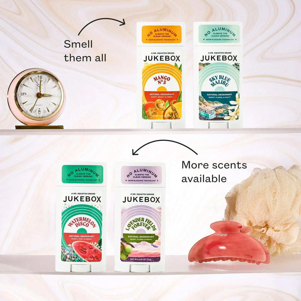 JUKEBOX Natural Deodorant for Women – Coconut Dreamin' & Vanilla on Vinyl, Aluminum-Free 2-Pack (2.65oz each)