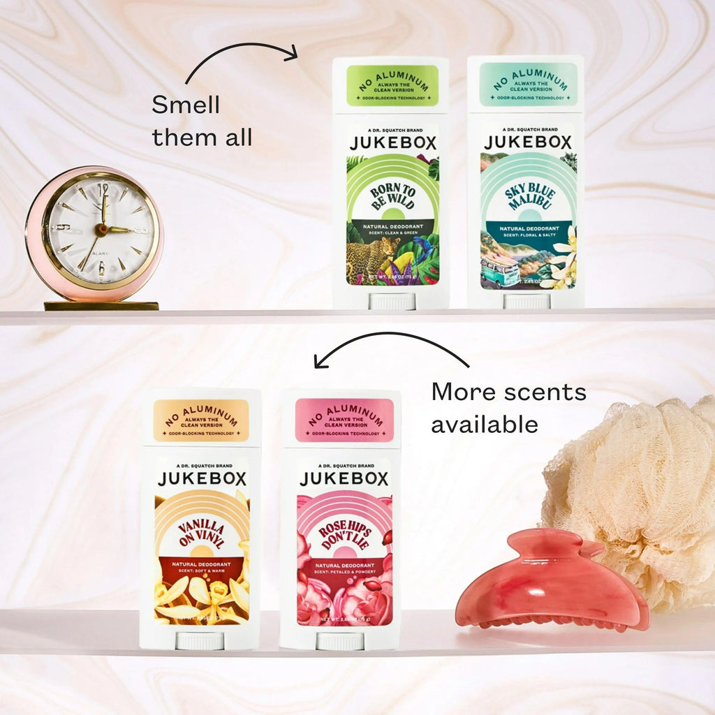 JUKEBOX Natural Deodorant for Women — Vanilla on Vinyl, Aluminum-Free, No Baking Soda, 2-Pack