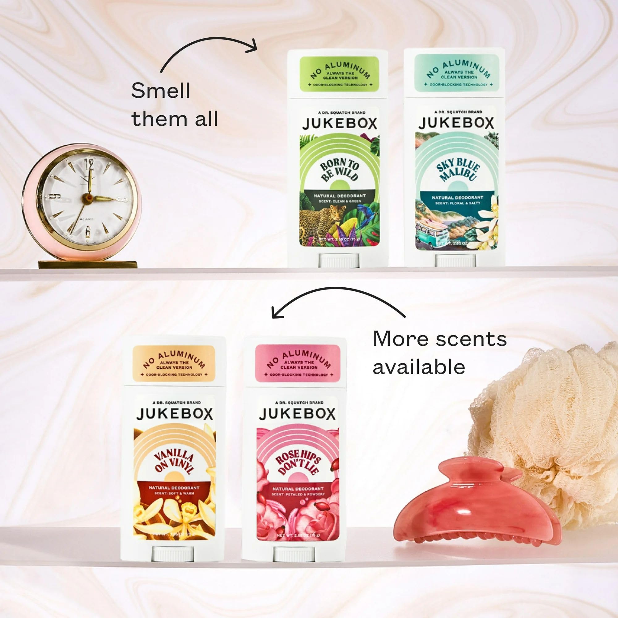JUKEBOX Natural Deodorant for Women — Vanilla on Vinyl, Aluminum-Free, No Baking Soda, 2-Pack