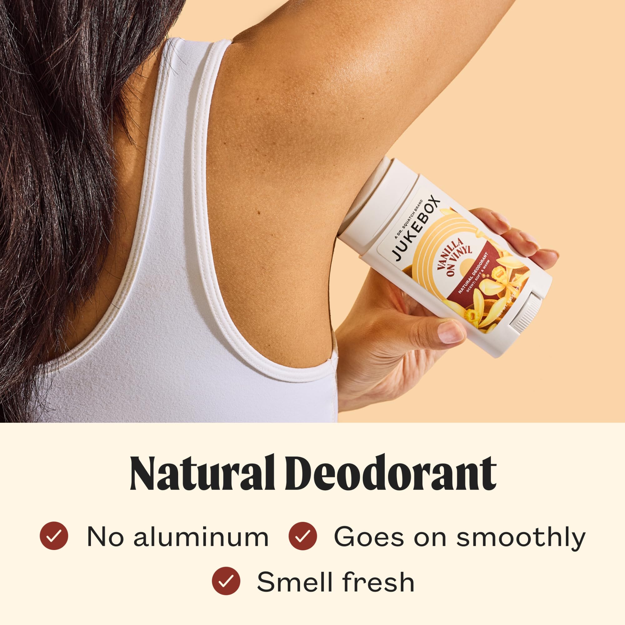 JUKEBOX Natural Deodorant for Women – Coconut Dreamin' & Vanilla on Vinyl, Aluminum-Free 2-Pack (2.65oz each)