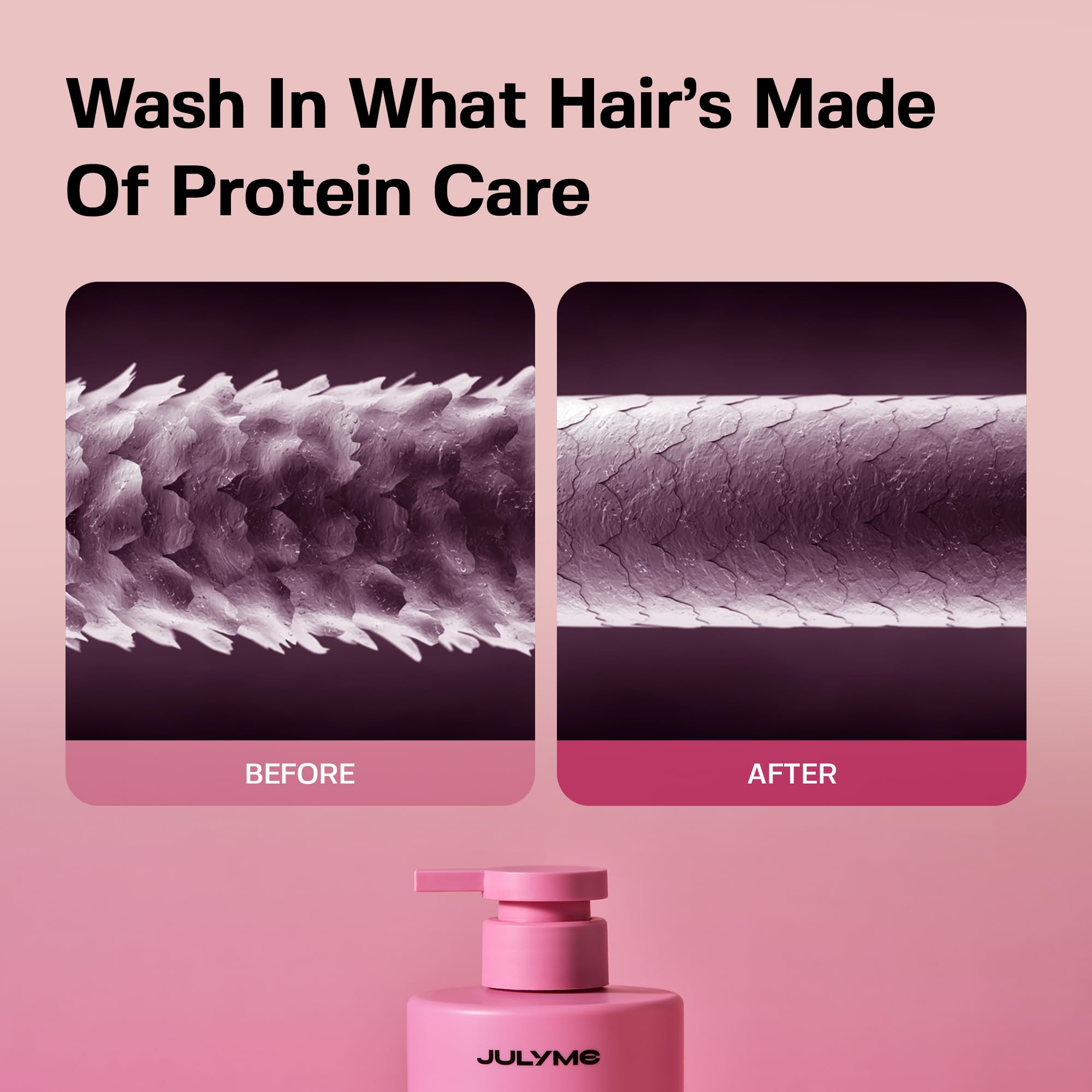 JUL7ME Sunset Freesia Perfume Shampoo – Damaged Hair Care, Sulfate-Free, Collagen & Biotin, 500ml