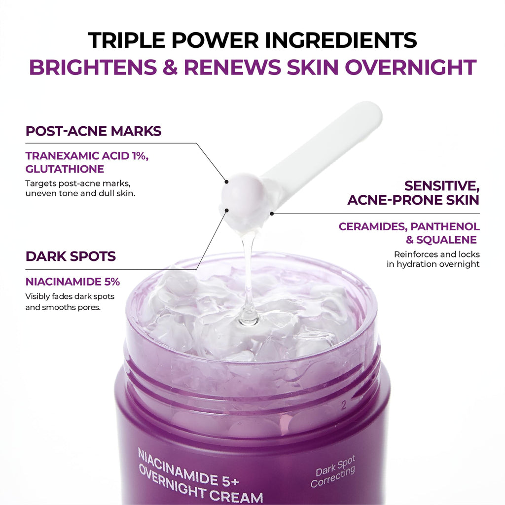 JUMISO Niacinamide 5+ Overnight Capsule Cream – Melting Capsule Sleeping Mask for Glass Skin (50ml)