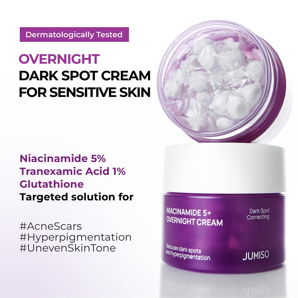 JUMISO Niacinamide 5+ Overnight Capsule Cream – Melting Capsule Sleeping Mask for Glass Skin (50ml)