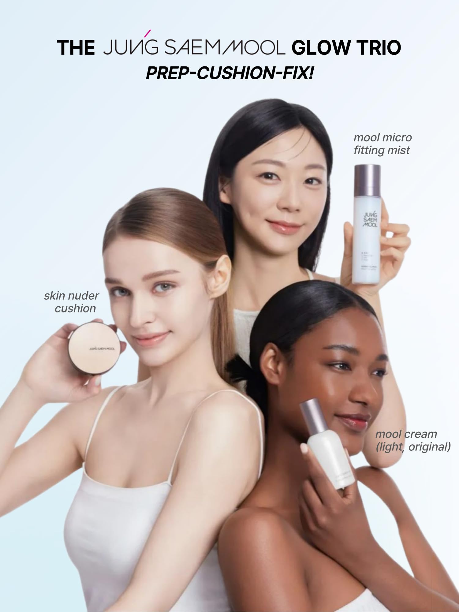 JUNG SAEM MOOL Essential Skin Nuder Cushion 22N Peach Light — Buildable Hydrating Foundation