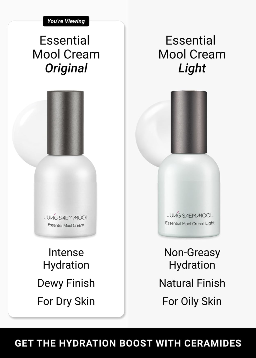 JUNG SAEM MOOL Essential Mool Cream | Lightweight Hydration with Ceramide & Panthenol