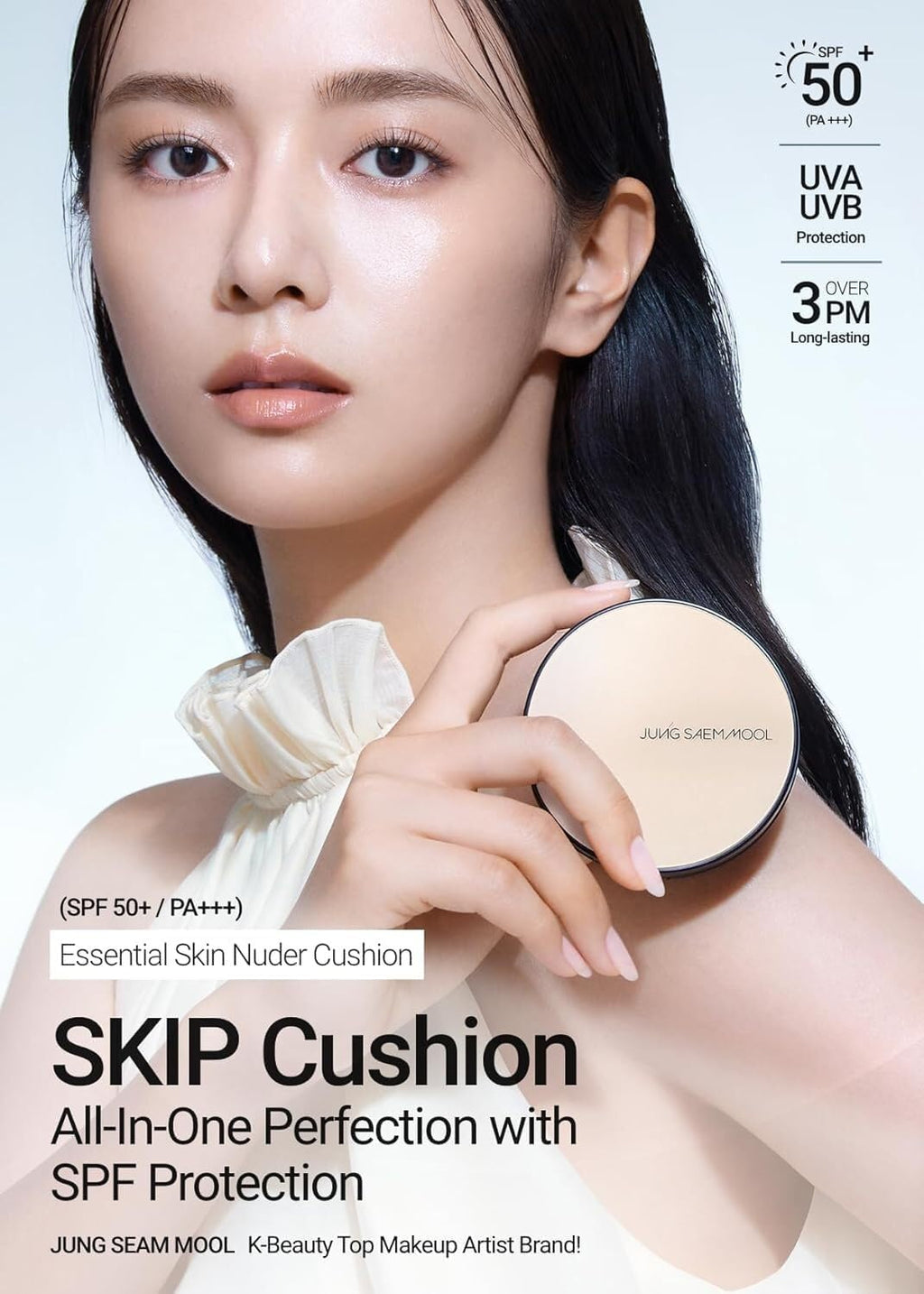 JUNG SAEM MOOL Essential Skin Nuder Cushion SPF50 Broad Spectrum - Medium 21 + Refill | Natural Finish