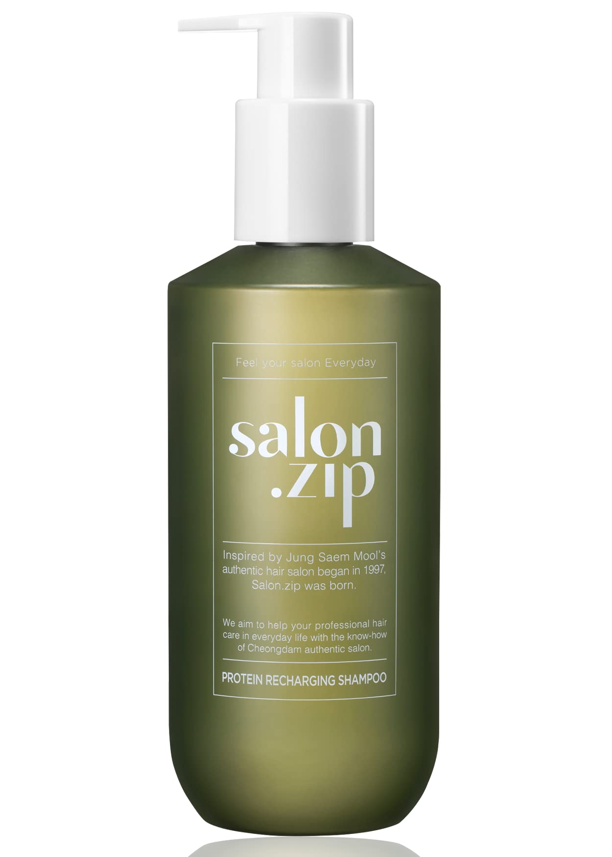 Jung Saem Mool Official Salon.ZIP Protein Recharging Shampoo – Damaged Hair Care, 14.1 oz (400 g)