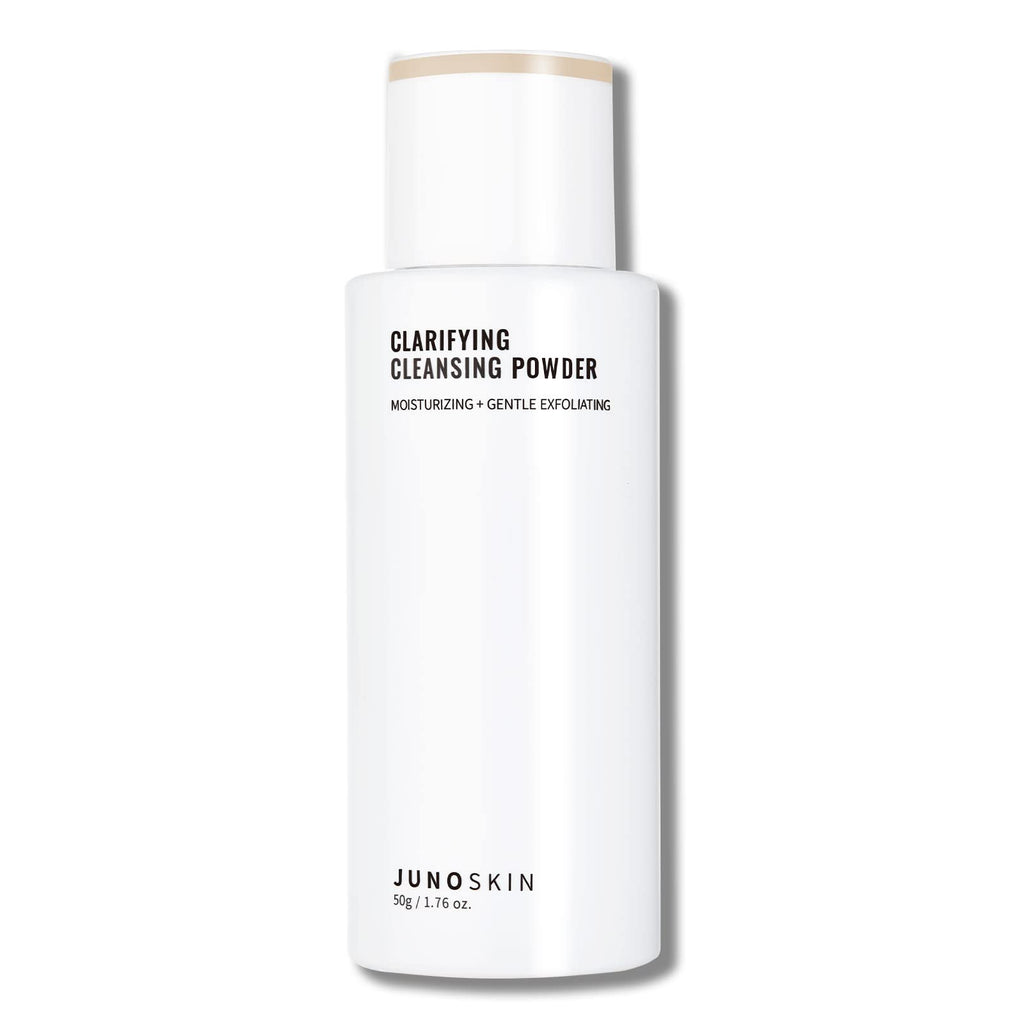JUNO & Co. Cleansing Powder — Powder-to-Foam Exfoliating Face Cleanser with Hyaluronic Acid, Rice Extract & Papain, 50 g