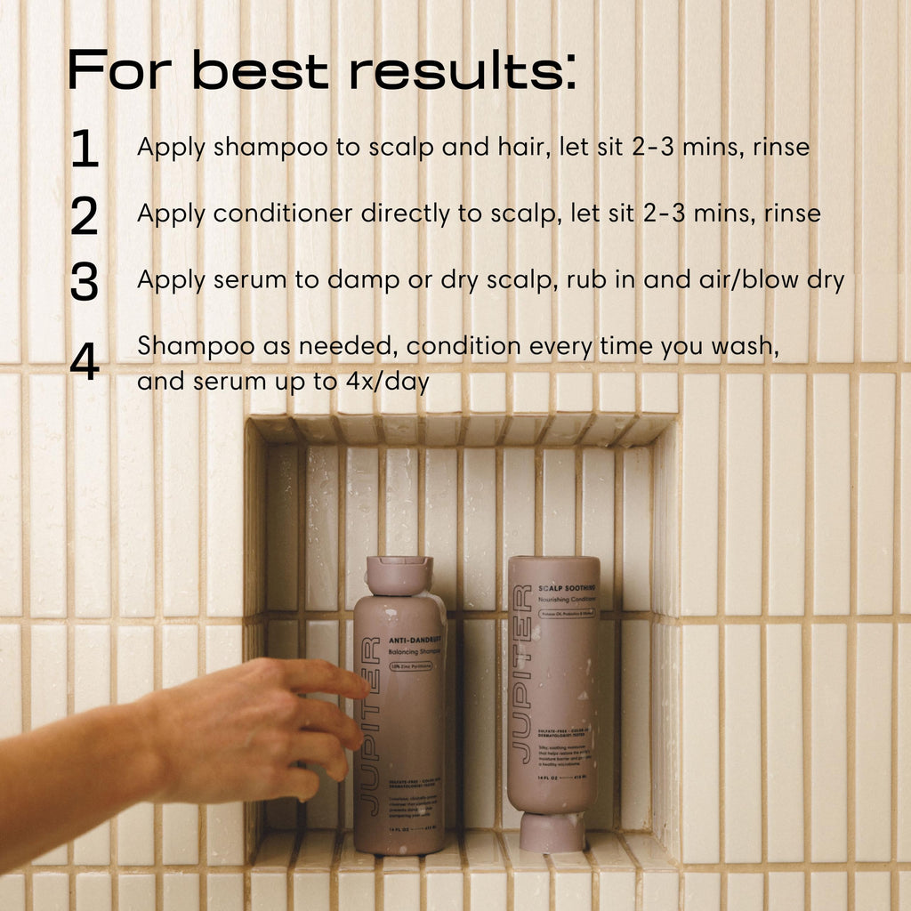 Jupiter Scalp Solution Trio: Anti-Dandruff Shampoo, Conditioner & Serum