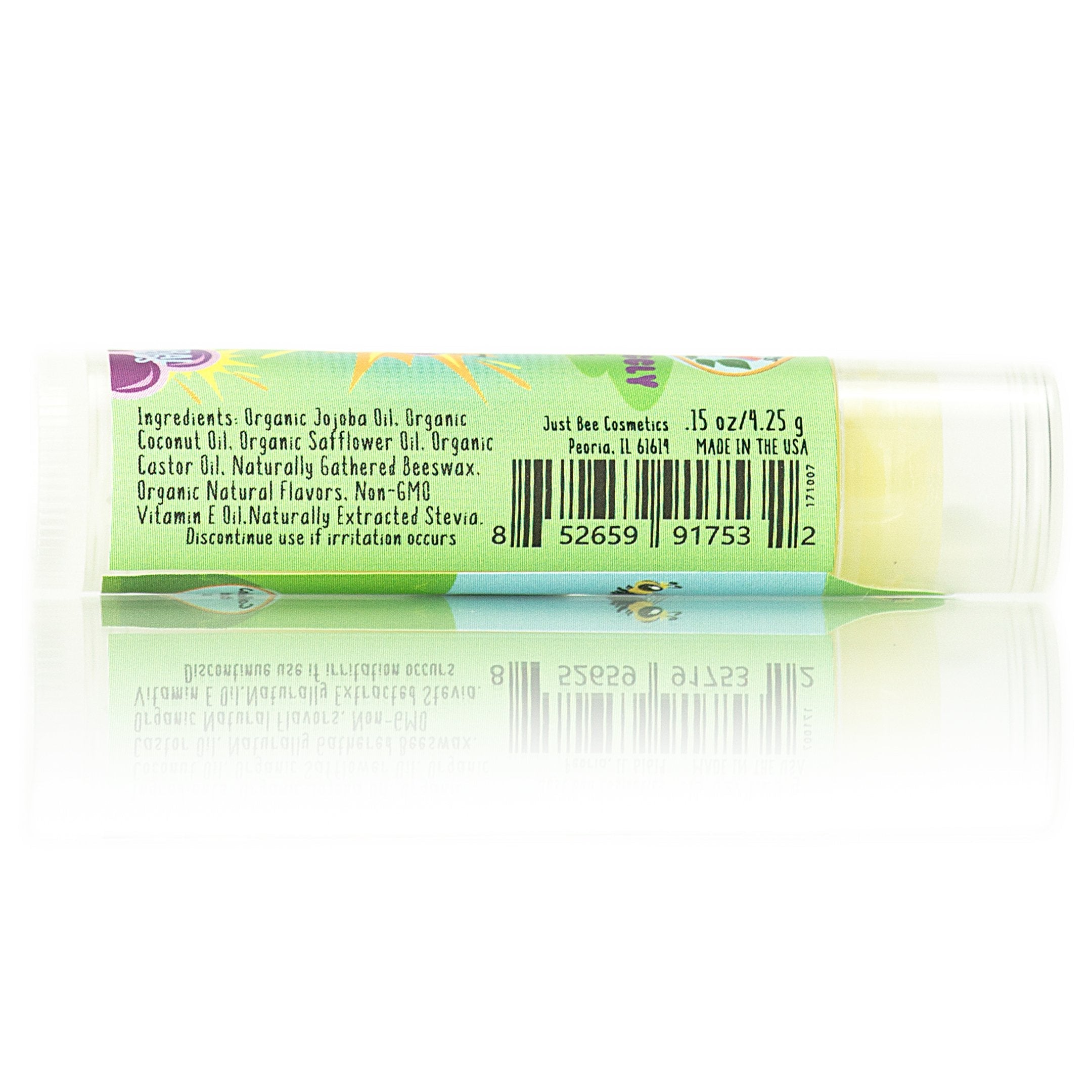 Just Bee Lappy Lips Organic Lip Balm for Kids – 6 Flavors, 100% Natural, Made in USA