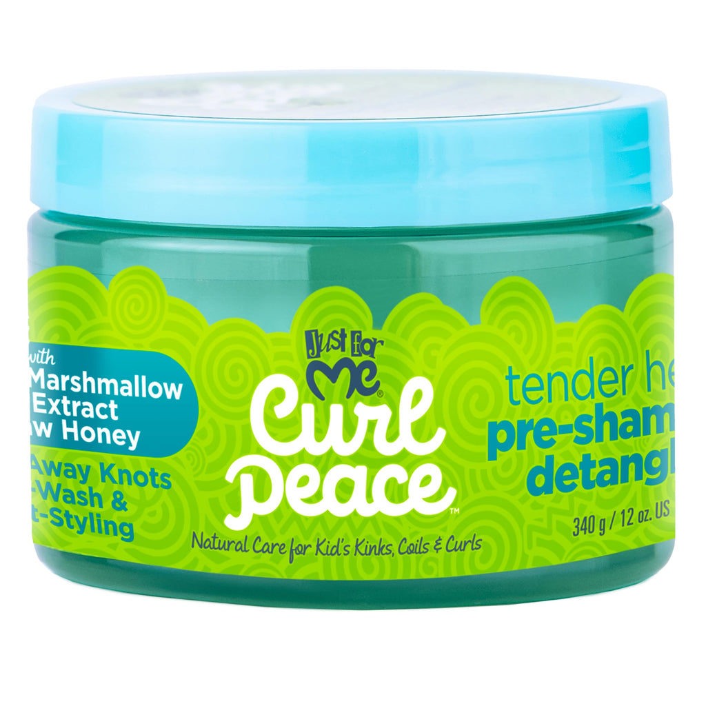 Just For Me Curl Peace Tender Head Detangling Treatment (3 Pack) – Rinses Away Knots, Pre-Wash & Post-Styling, No Parabens/Sulfates, 12 oz