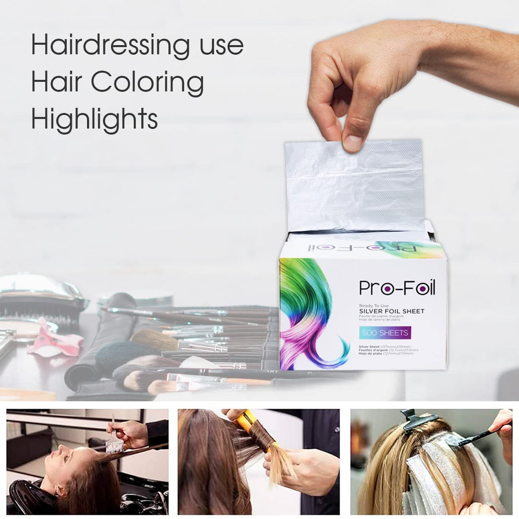 Just Home Pop Up Hair Highlighting Foils – Pre-Cut Aluminum Sheets (Pack of 6)
