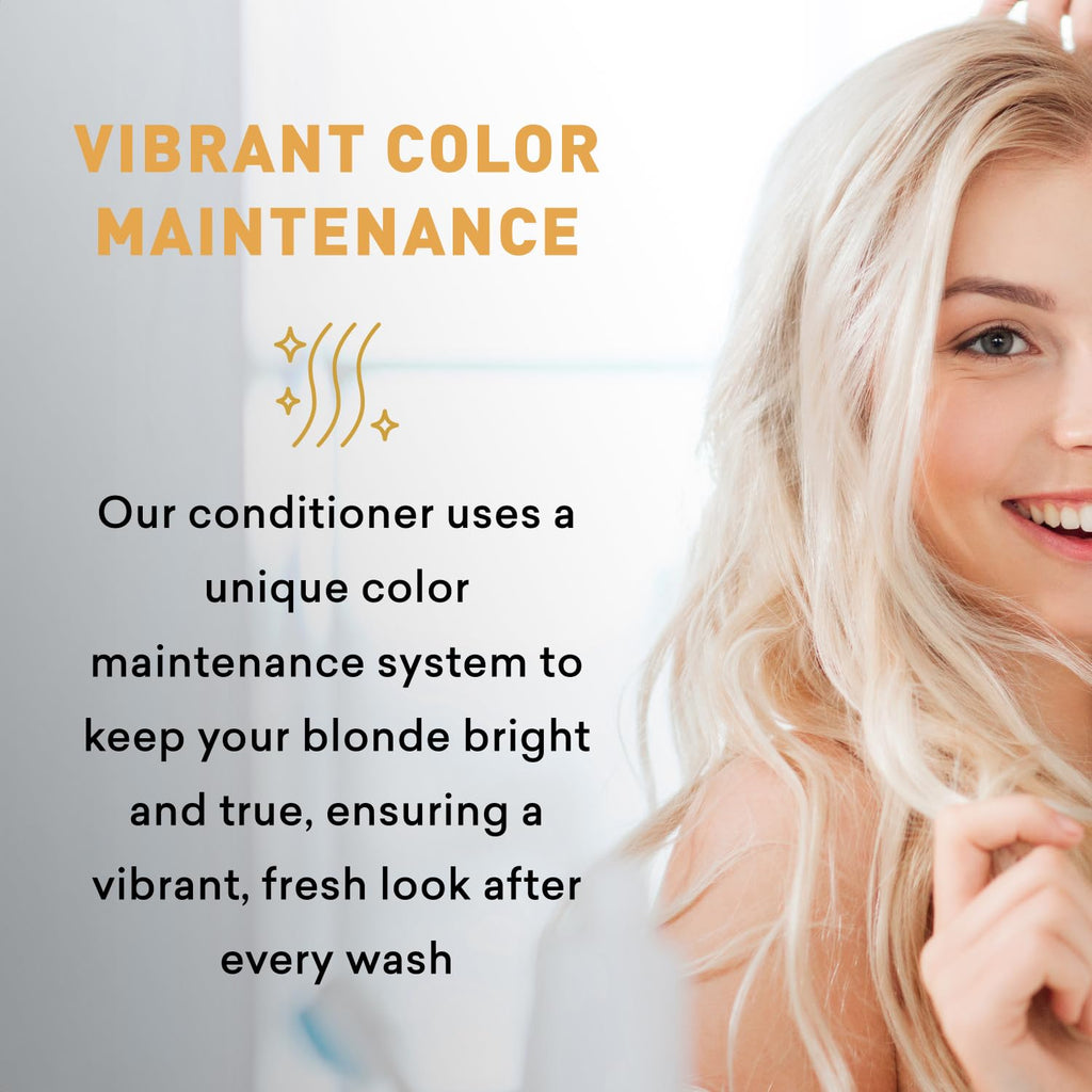 Just Nutritive Blonde Conditioner – Neutralizes Brassy Tones for Natural & Color-Treated Hair, 8 oz