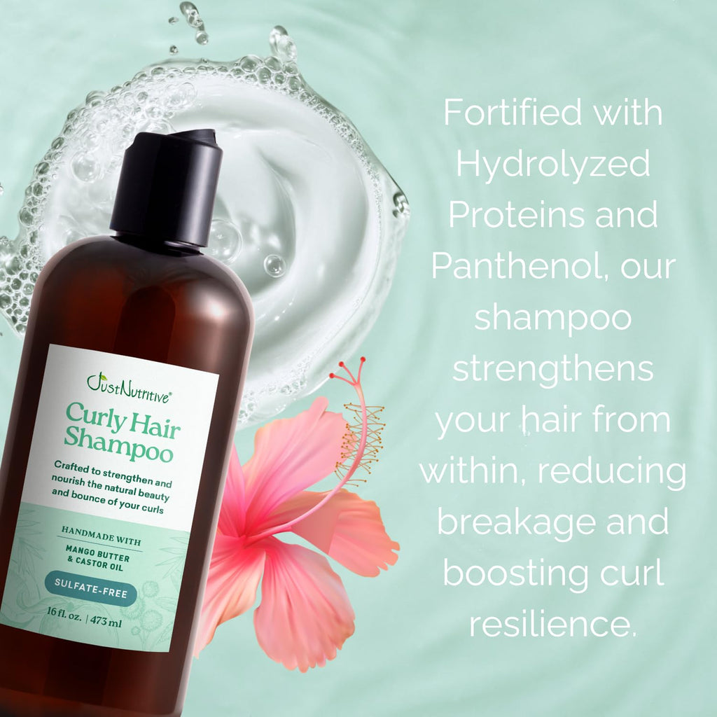 Just Nutritive Curly Hair Shampoo – Sulfate-Free Hydration, Frizz Control