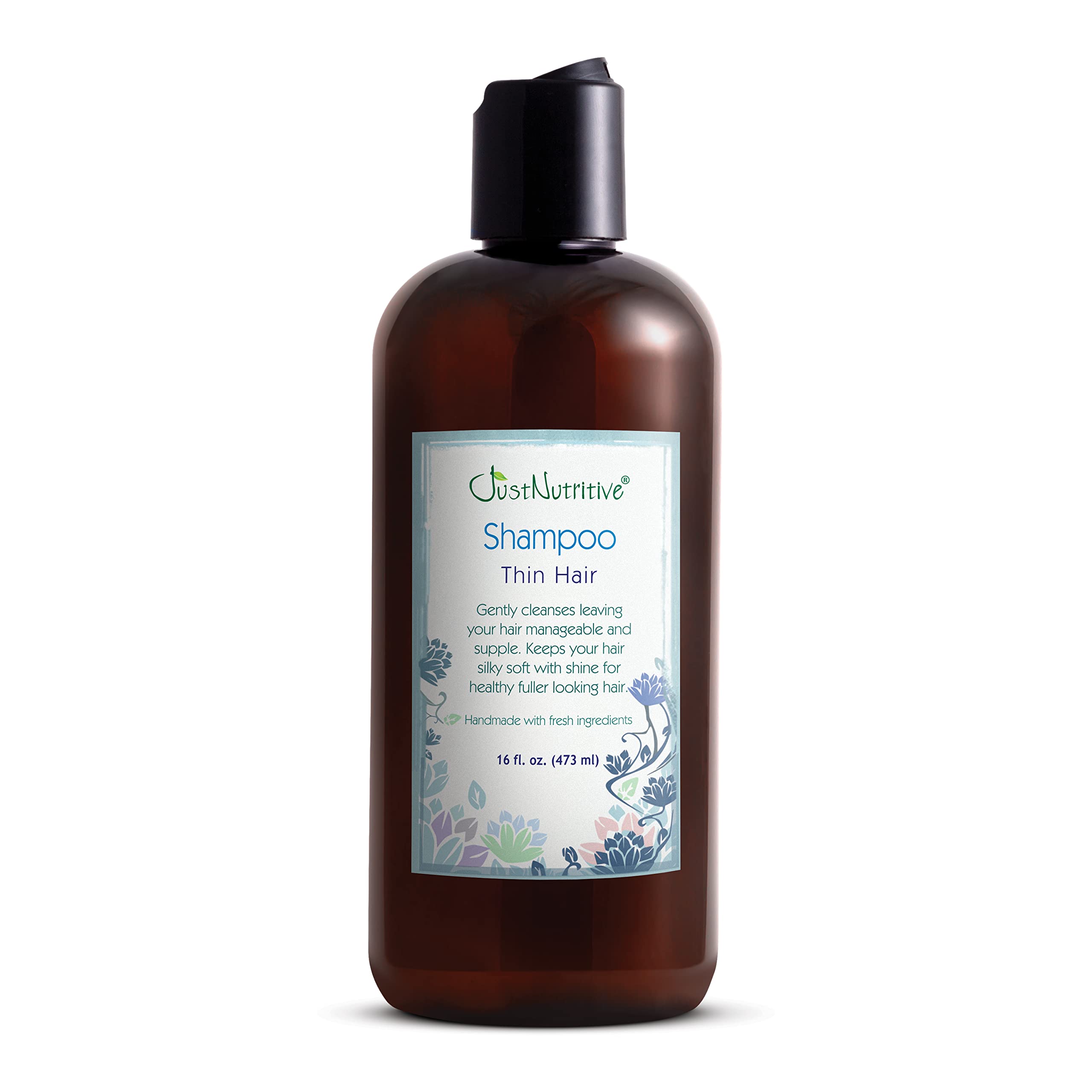 Just Nutritive Thin Hair Shampoo | Visibly Thicker Appearance | Natural Shampoo for Enhanced Volume 16 Fl Oz