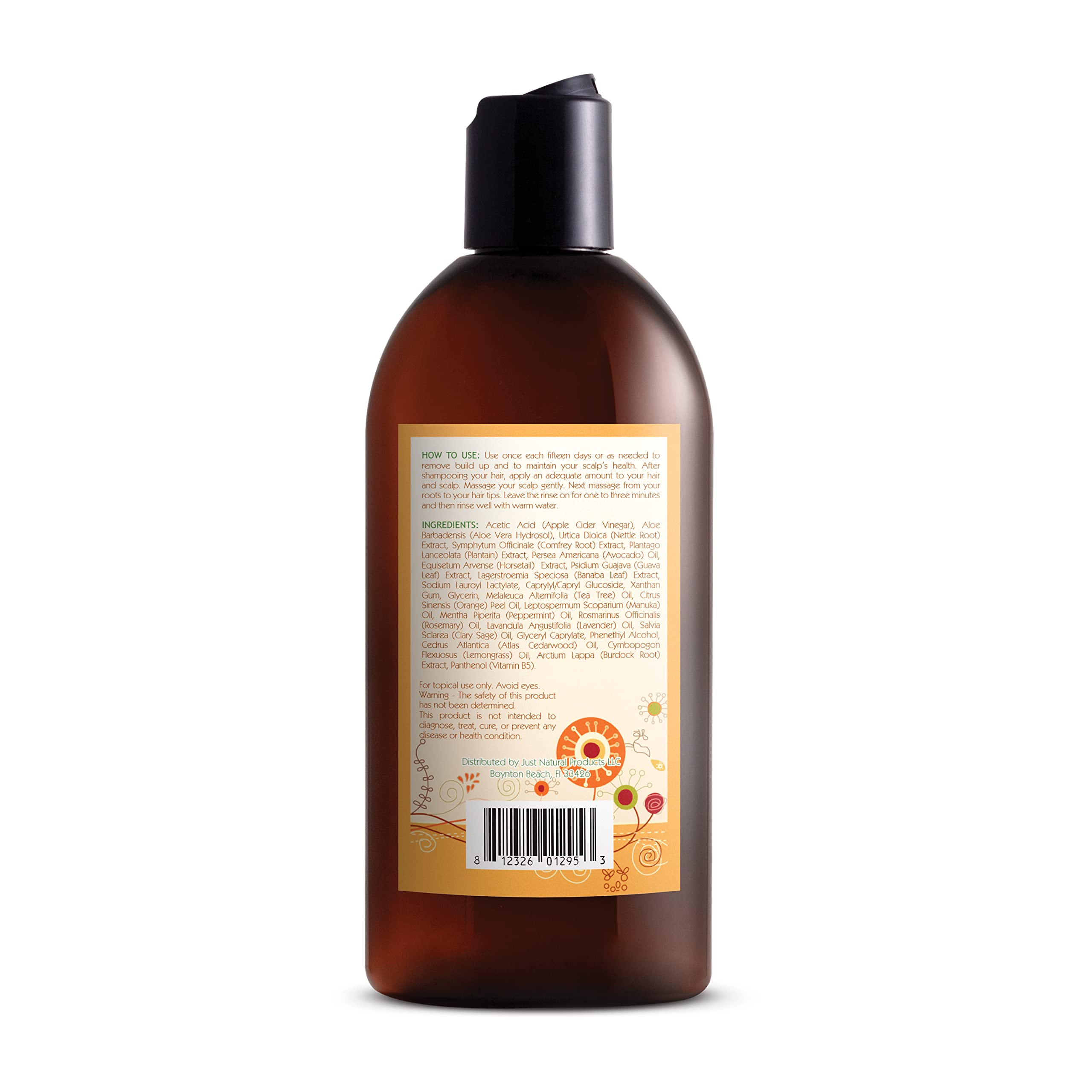 Just Nutritive Vinegar Rinse Cleanser | Refresh Hair & Scalp Naturally