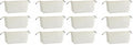 Juvale Canvas Makeup Bag 12 Pack – 11.75 x 5.5 in White Cotton Zipper Pouches