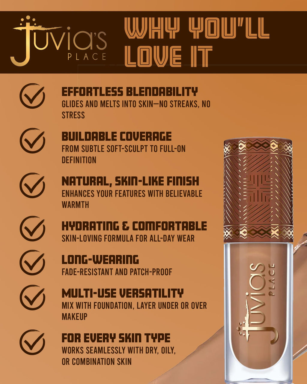 Juvia's Place Bronzed Liquid Bronzer Biscotti – Buildable, Easy Blend for Natural Contour