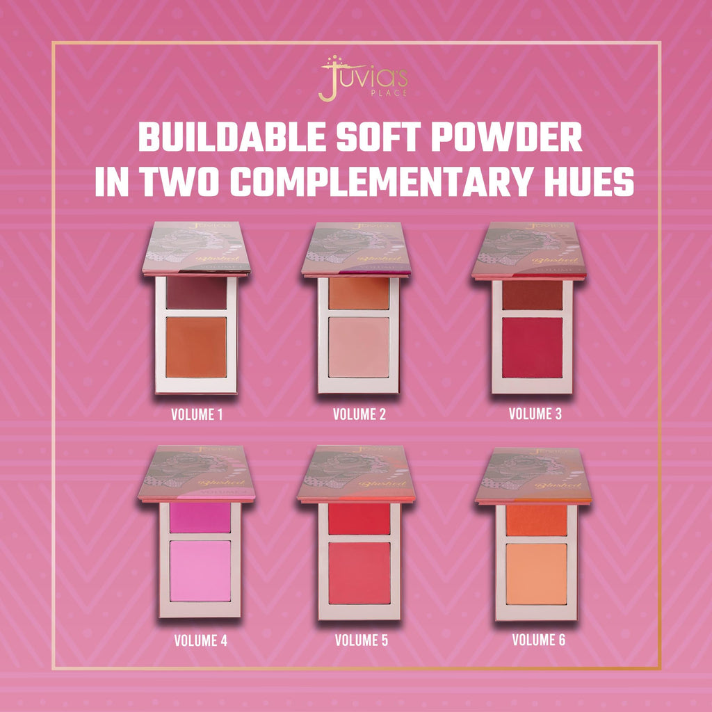 Juvia's Place Blushed Duo Blush Volume4 – Two-Tone Pigmented Mineral Powder for All Complexions