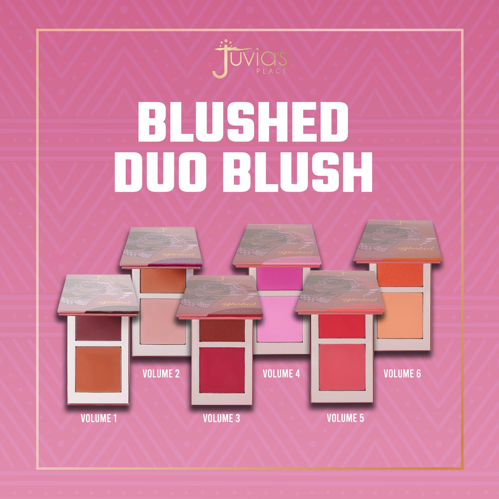 Juvia's Place Blushed Duo Blush Volume4 – Two-Tone Pigmented Mineral Powder for All Complexions