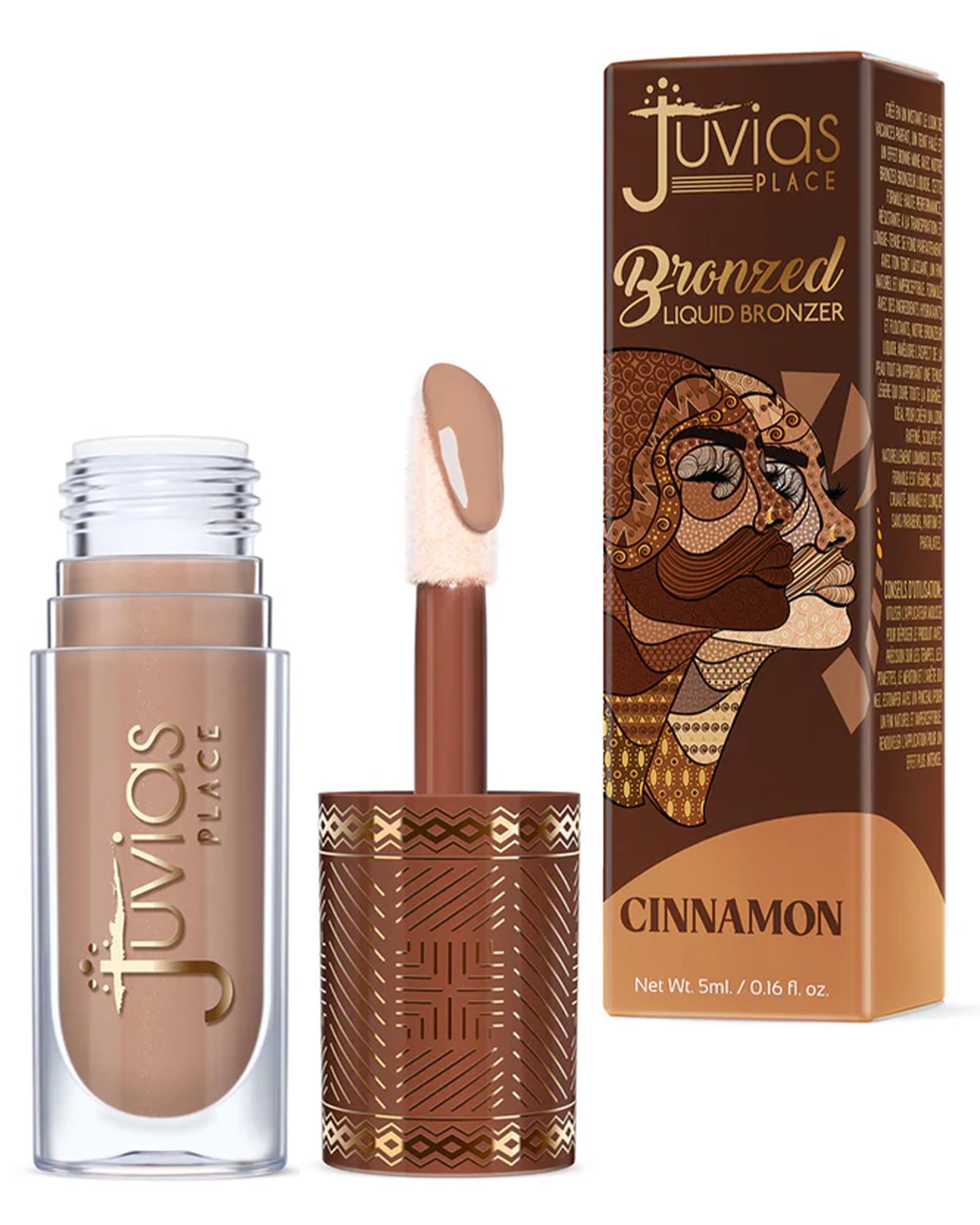 Juvia's Place Bronzed Liquid Bronzer Cinnamon - Buildable, Easy-Blend Face Bronzer