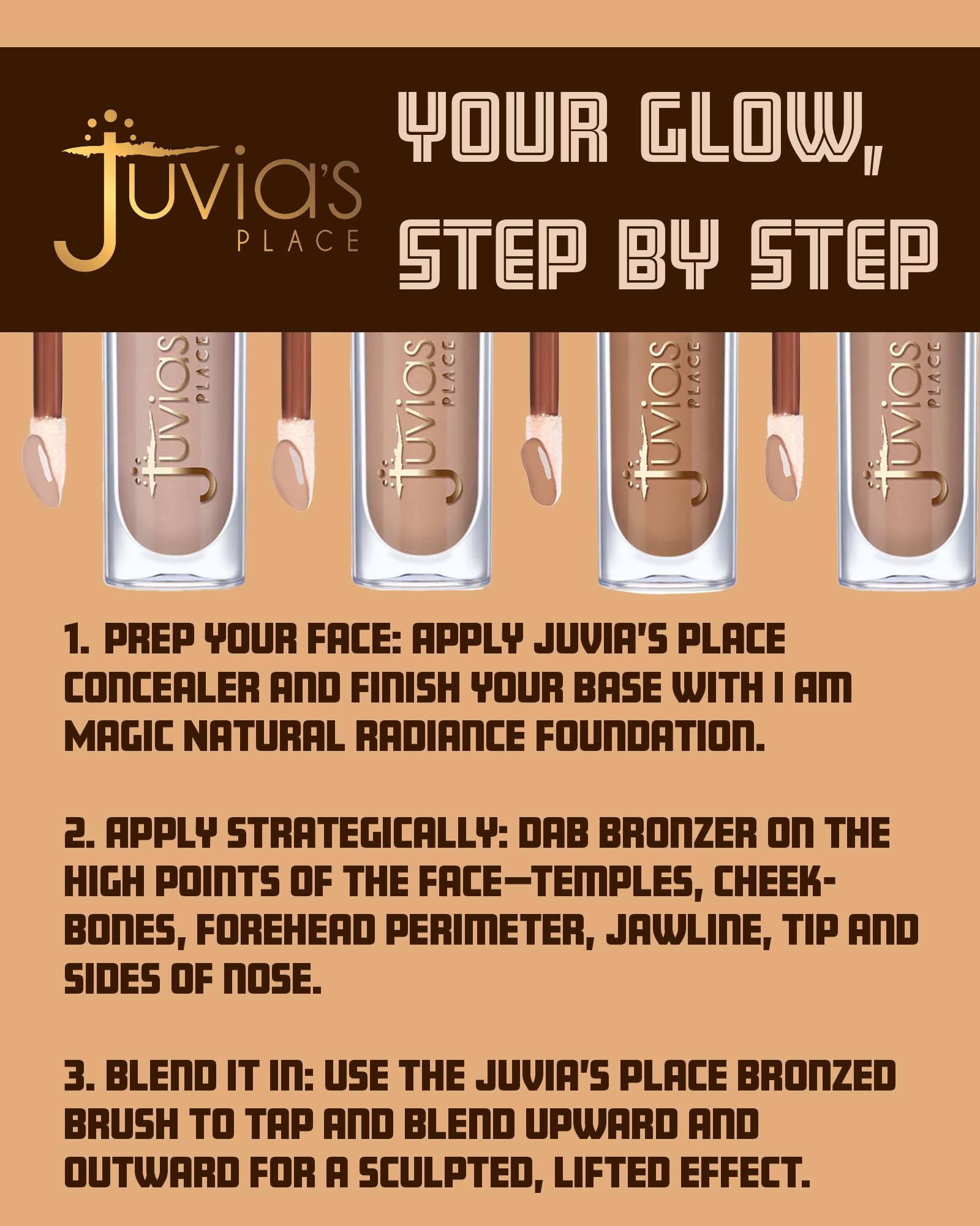 Juvia's Place Bronzed Liquid Bronzer Cinnamon - Buildable, Easy-Blend Face Bronzer