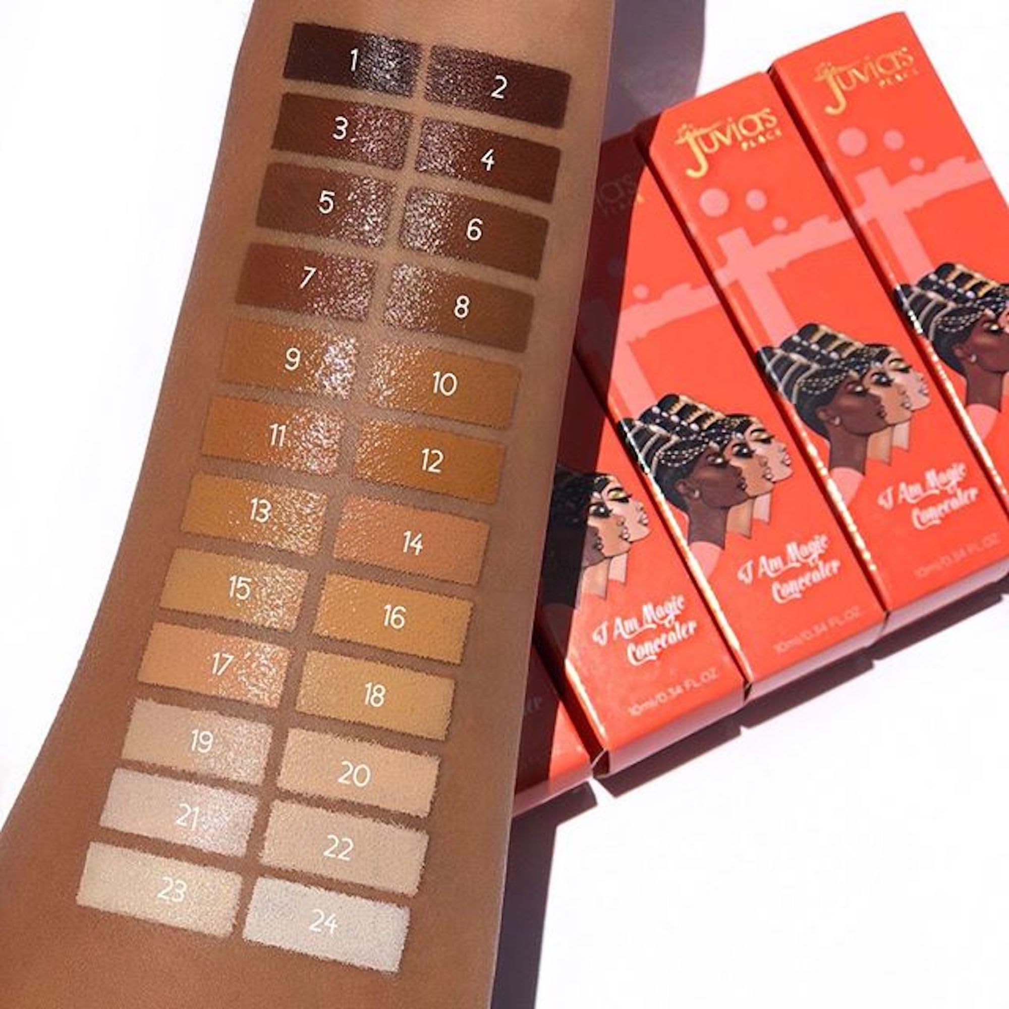 Juvia's Place I Am Magic Liquid Concealer J21 Light Neutral Pink Undertone — Full Coverage, Hydrating, Waterproof