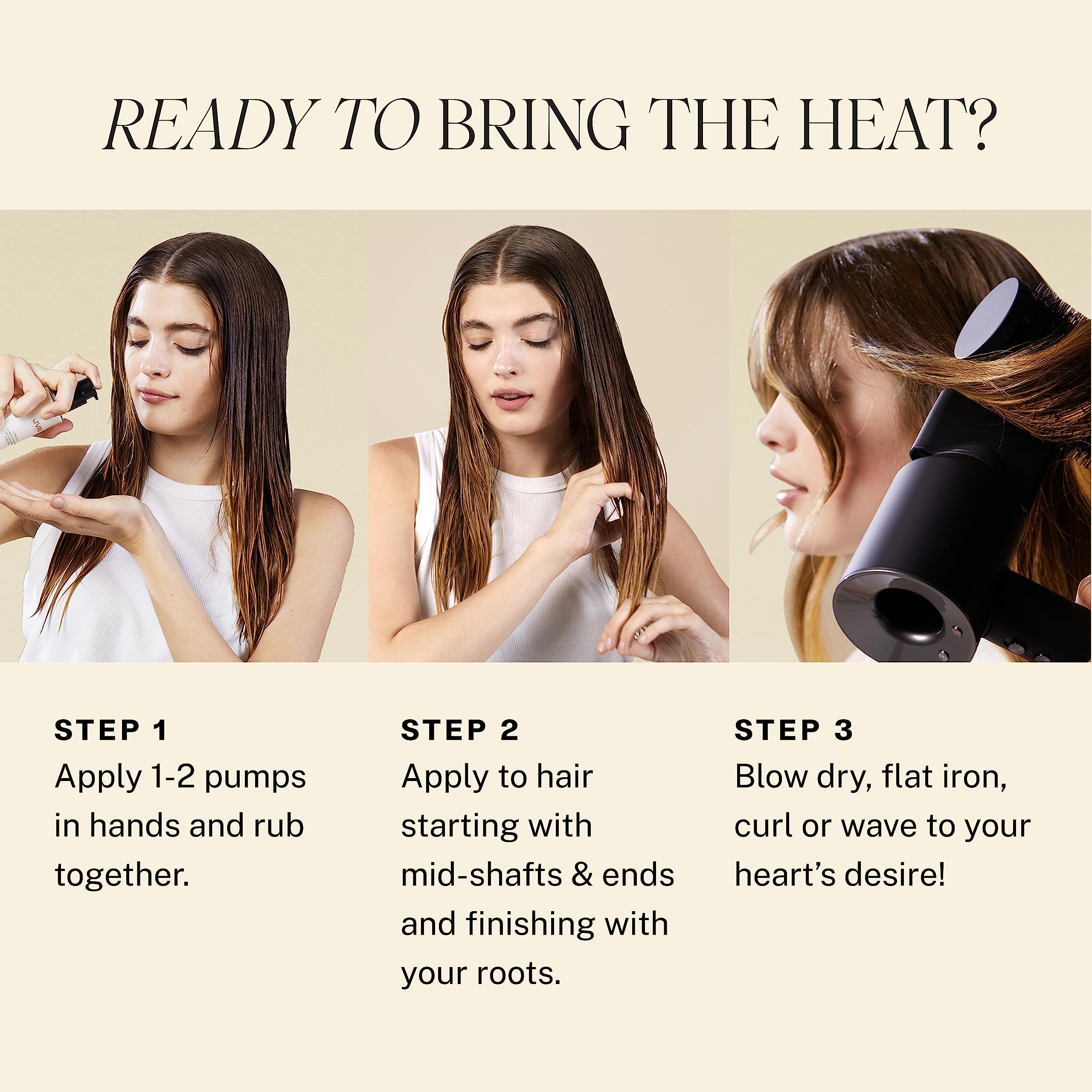 JVN Complete Blowout Styling Milk – Travel Size, Frizz Control, Heat Activated, Silicone Free