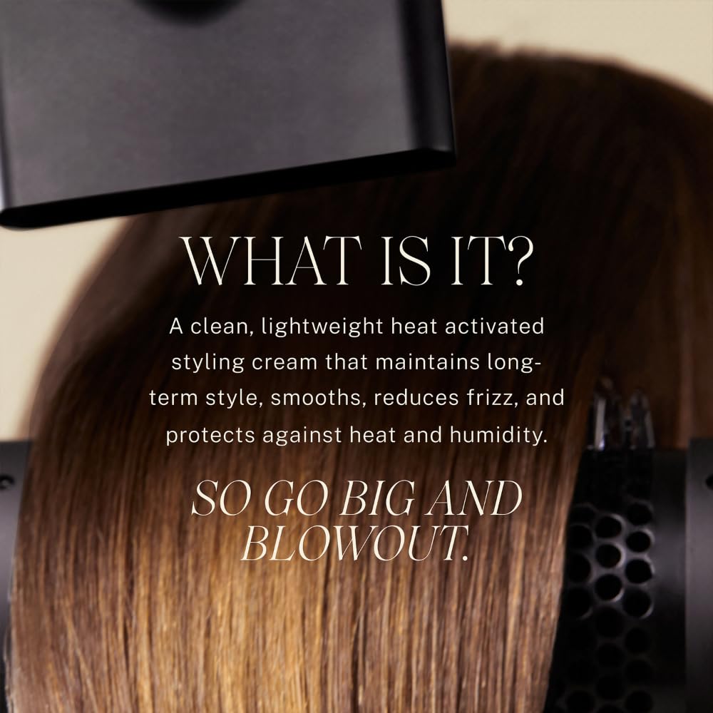 JVN Complete Blowout Styling Milk – Travel Size, Frizz Control, Heat Activated, Silicone Free