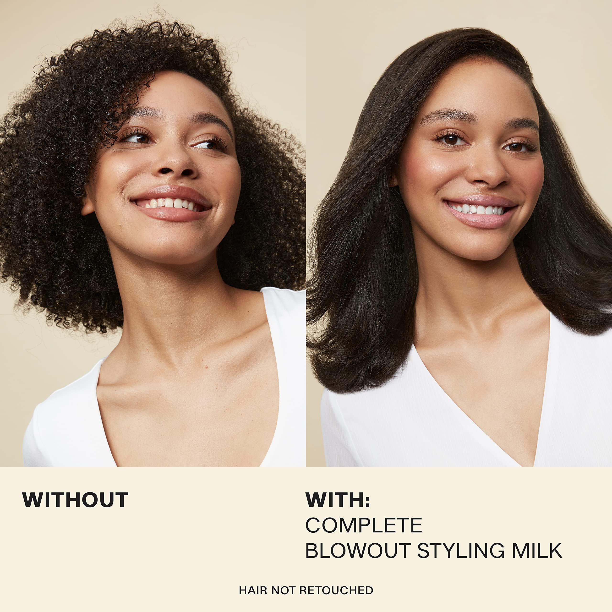 JVN Complete Blowout Styling Milk – Travel Size, Frizz Control, Heat Activated, Silicone Free