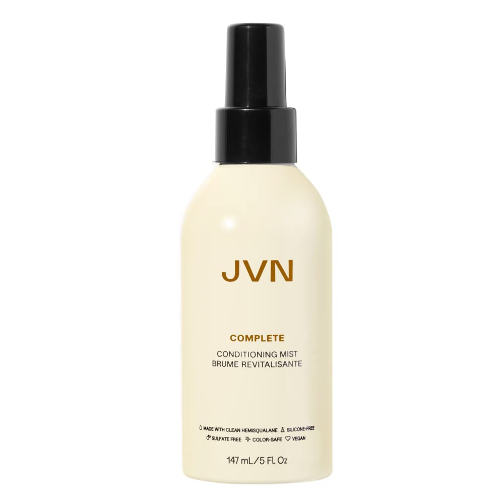 JVN Complete Leave-In Conditioning Mist – Frizz Control, Hydration, UV & Heat Protection (5 Fl Oz)