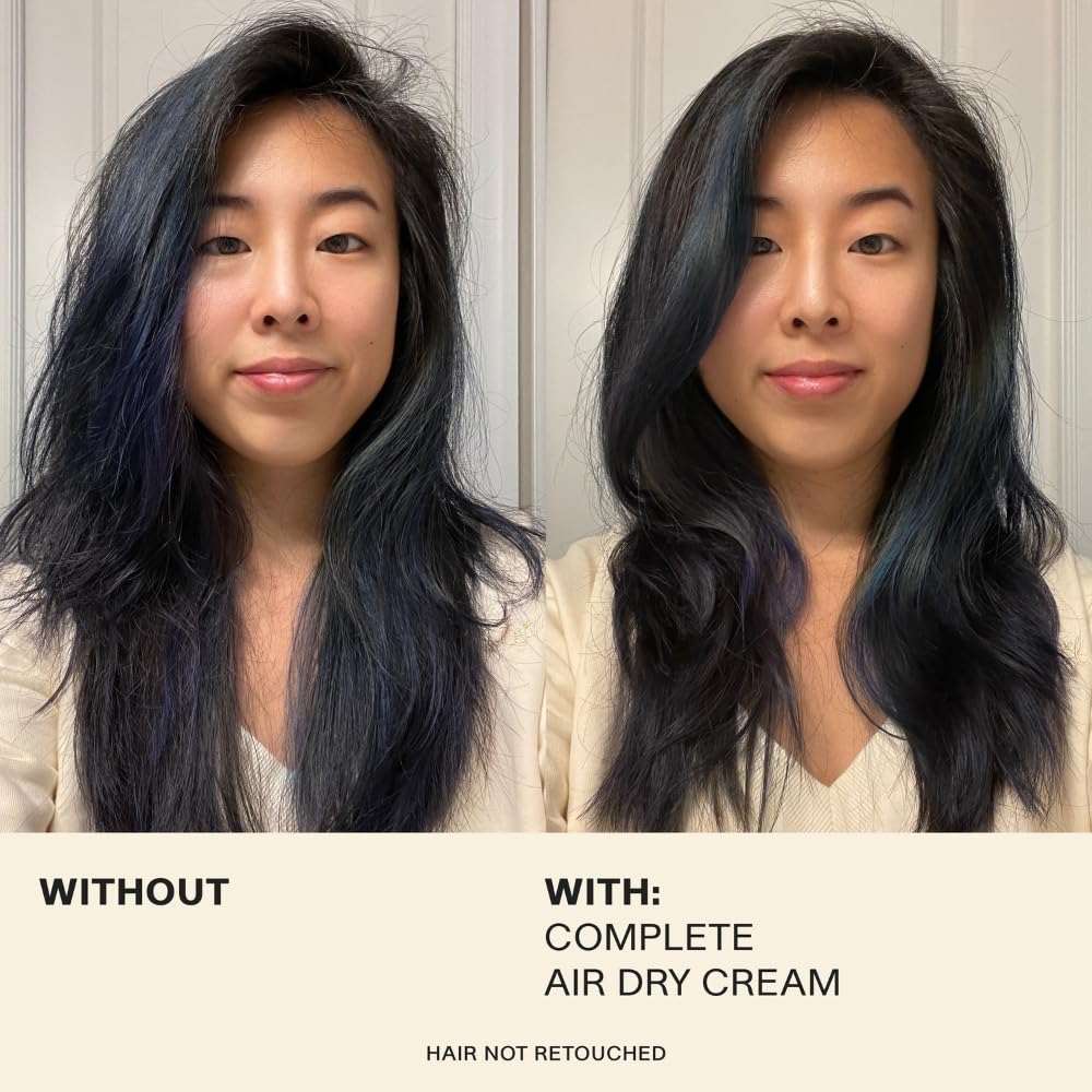 JVN No Heat Complete Air Dry Cream – 5 oz, Silicone-Free Curl & Wave Smoothing