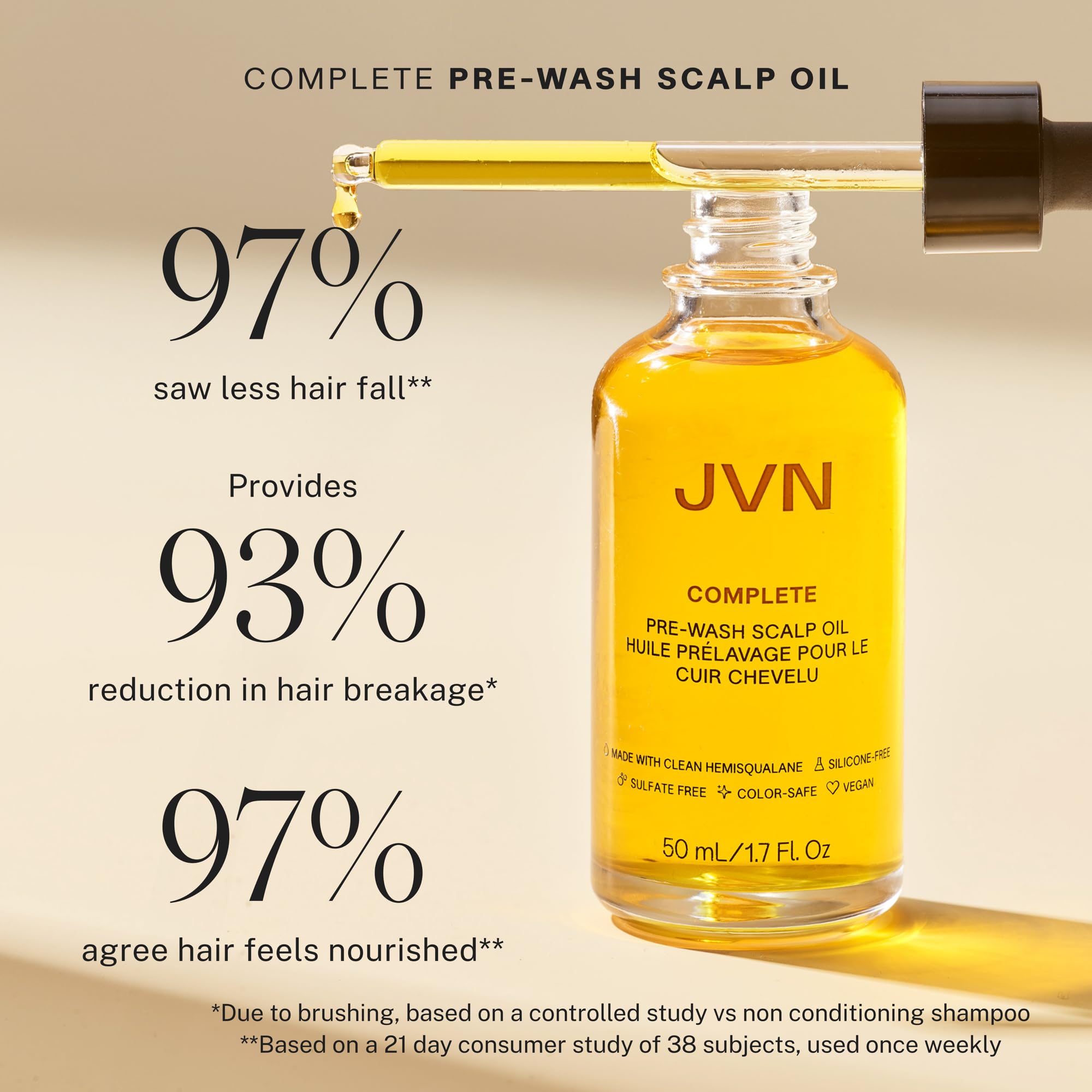 JVN Trusted Trio Travel Essentials Hair Care – Silicone Free with Air Dry Cream, Recovery Serum & Pre-Wash Scalp Oil