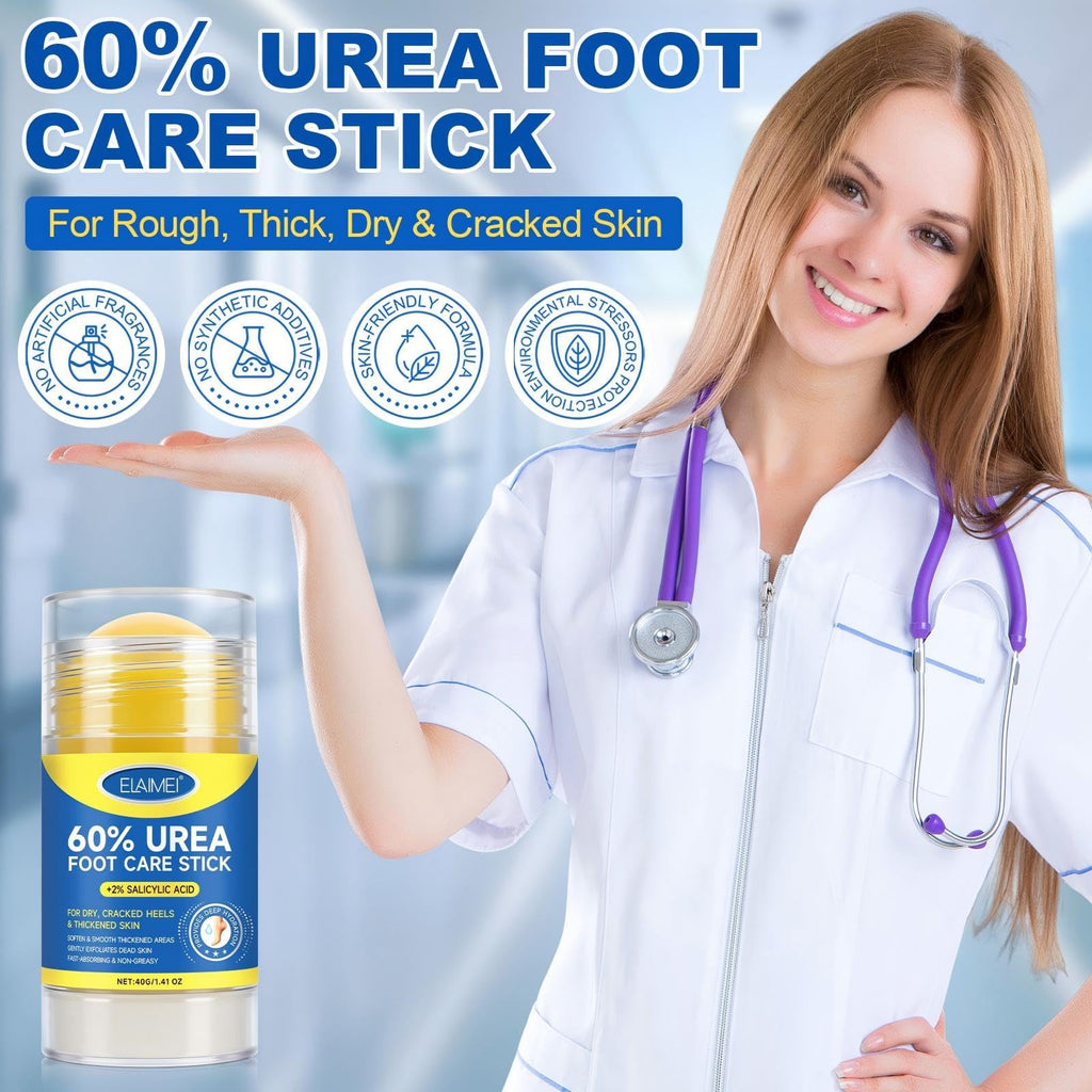 JWBVCTCR Urea Foot Cream Stick 60% Urea + 2% Salicylic Acid – Deep Hydration, Fast Absorption