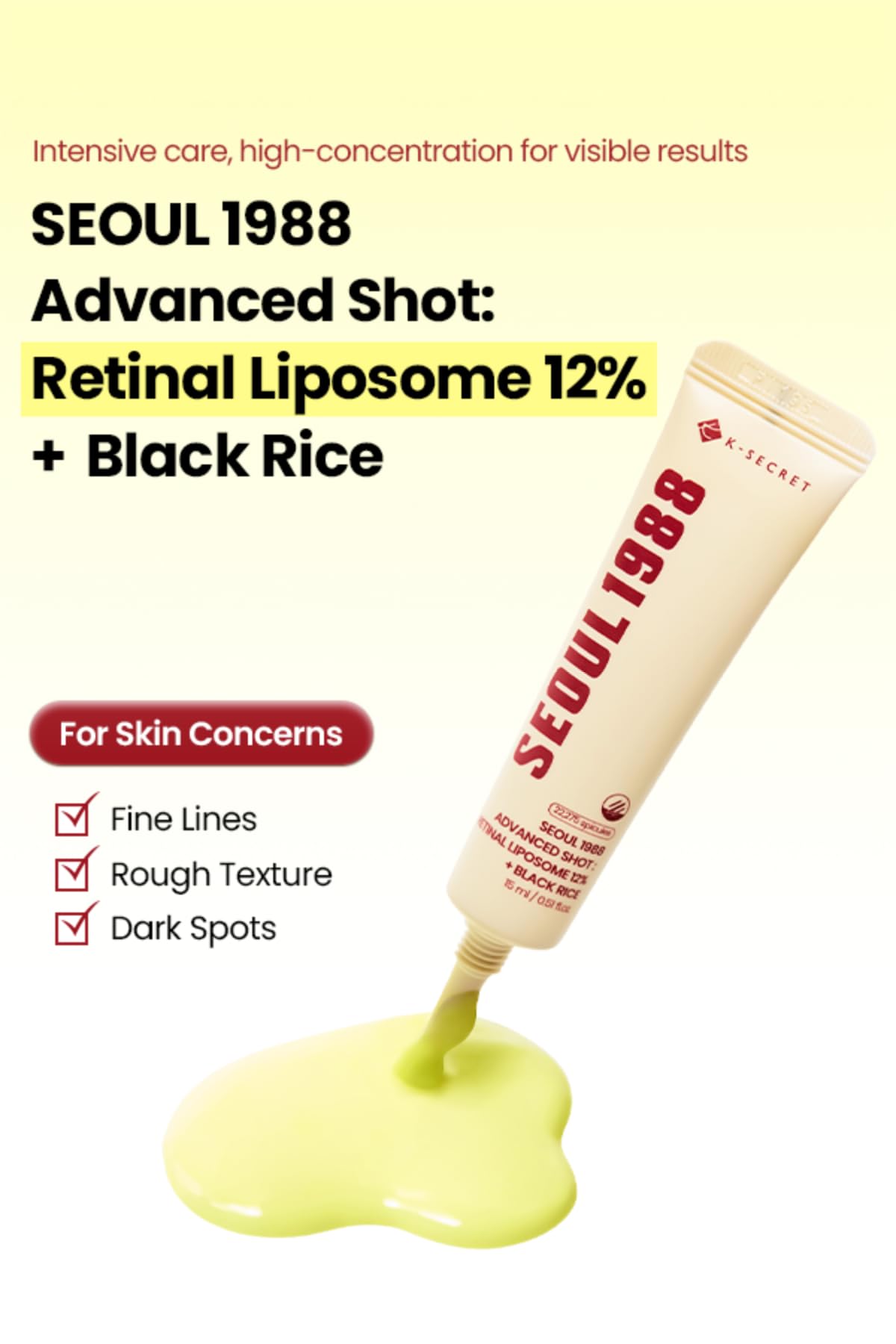 K-SECRET SEOUL 1988 Retinal Advanced Shot – 12% Retinal Liposome Serum, 15ml