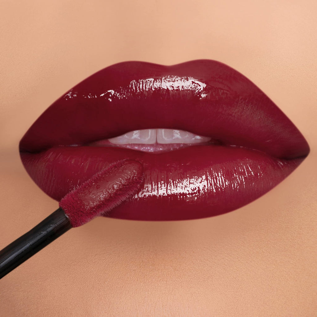 K7L Dark Red Lip Gloss - Born Free | Bold Shine & Lightweight Comfort