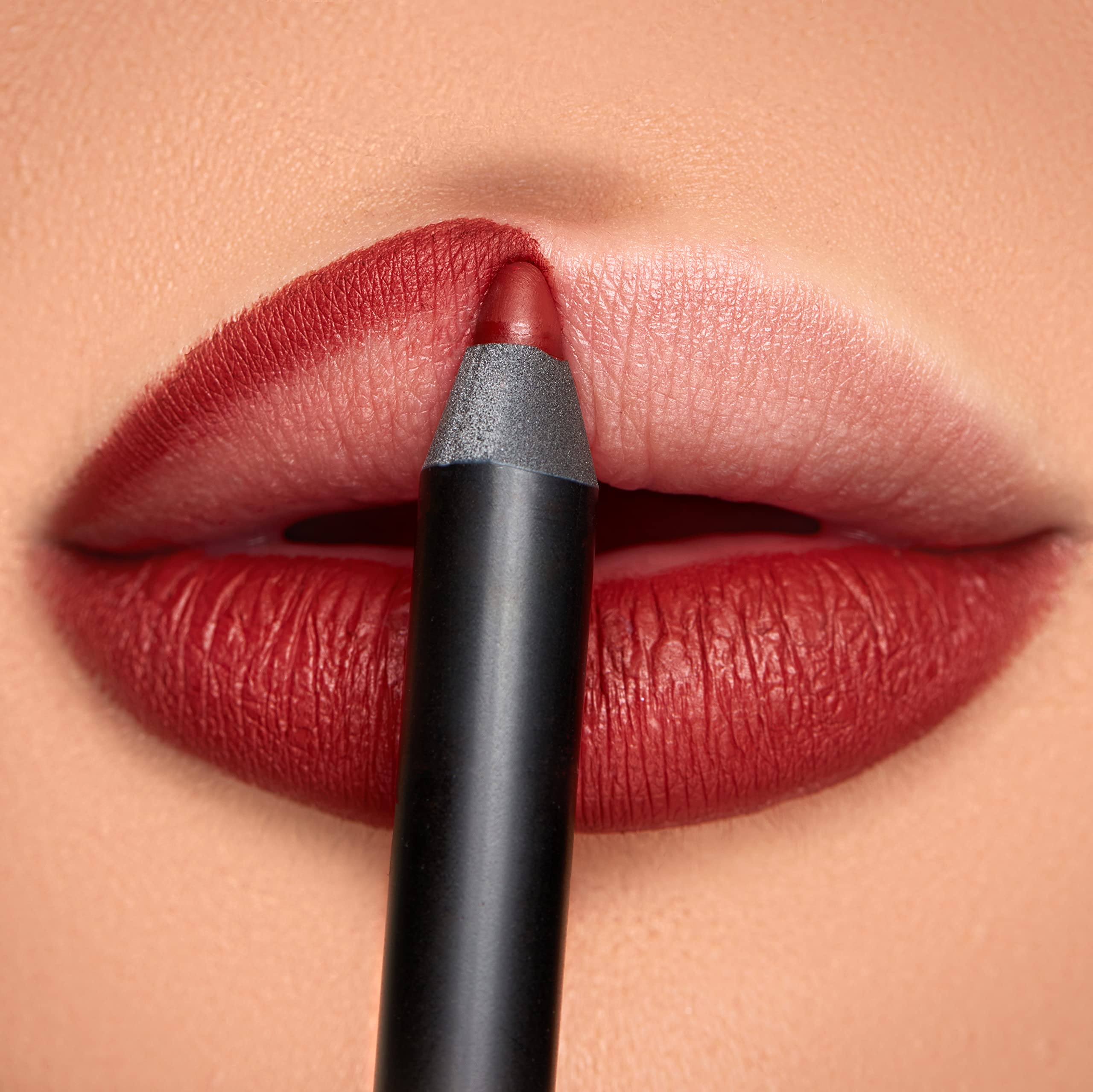 K7L Dark Red Lip Crayon (Vegan) – Waterproof, Smudge-Proof Lip Liner in Flame