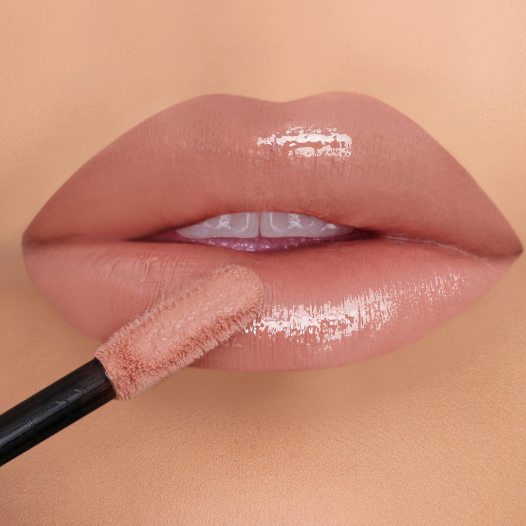 K7L Nude Pink Lip Gloss - Miel Au Lait | Subtle Color, Nourishing Shine