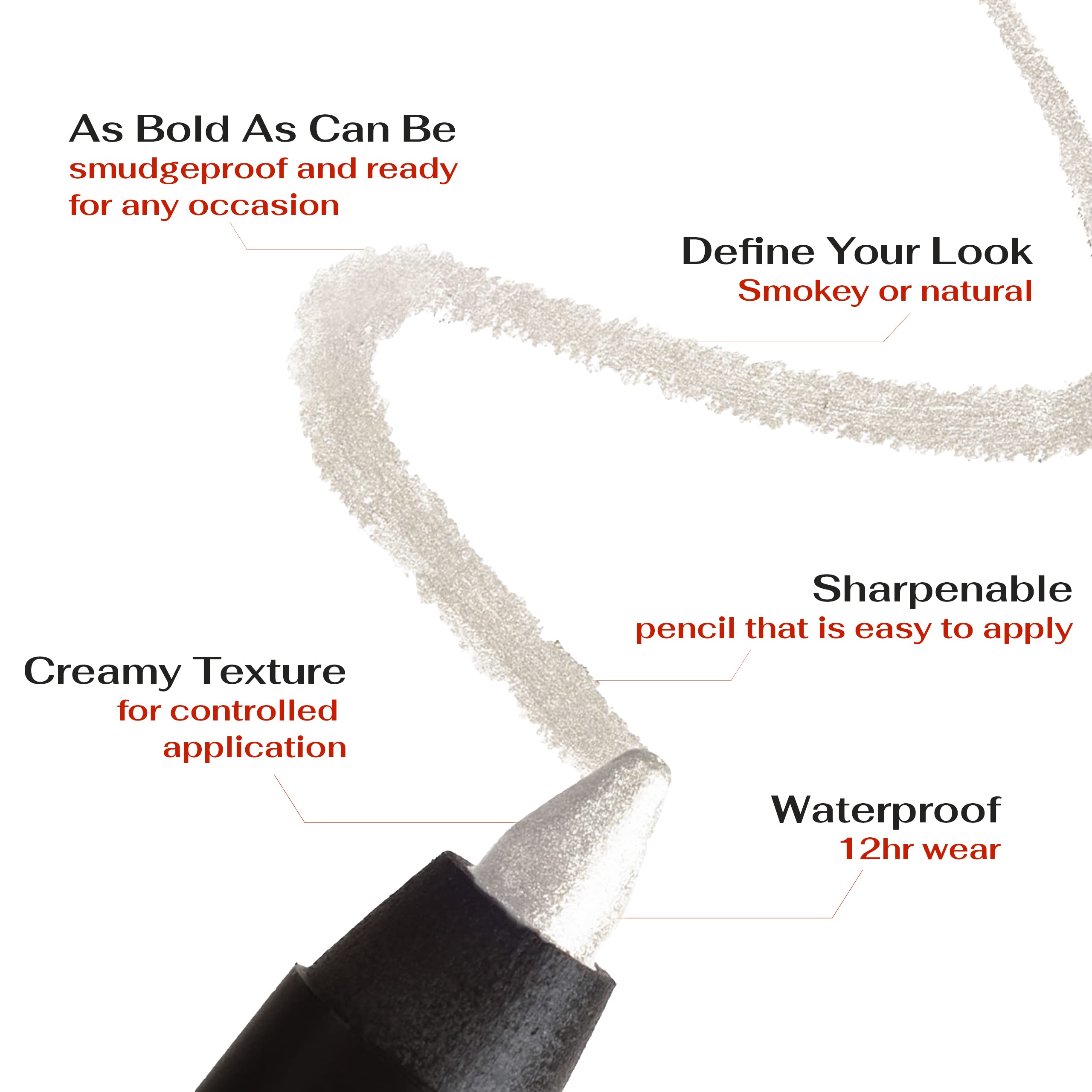 K7L Silver Shimmer Eyeliner Pencil - Waterproof, 12-Hour Wear - Disco