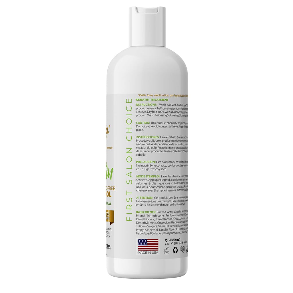 Kachita Spell Keratin Treatment – Formaldehyde-Free, Made in USA, 32 fl oz