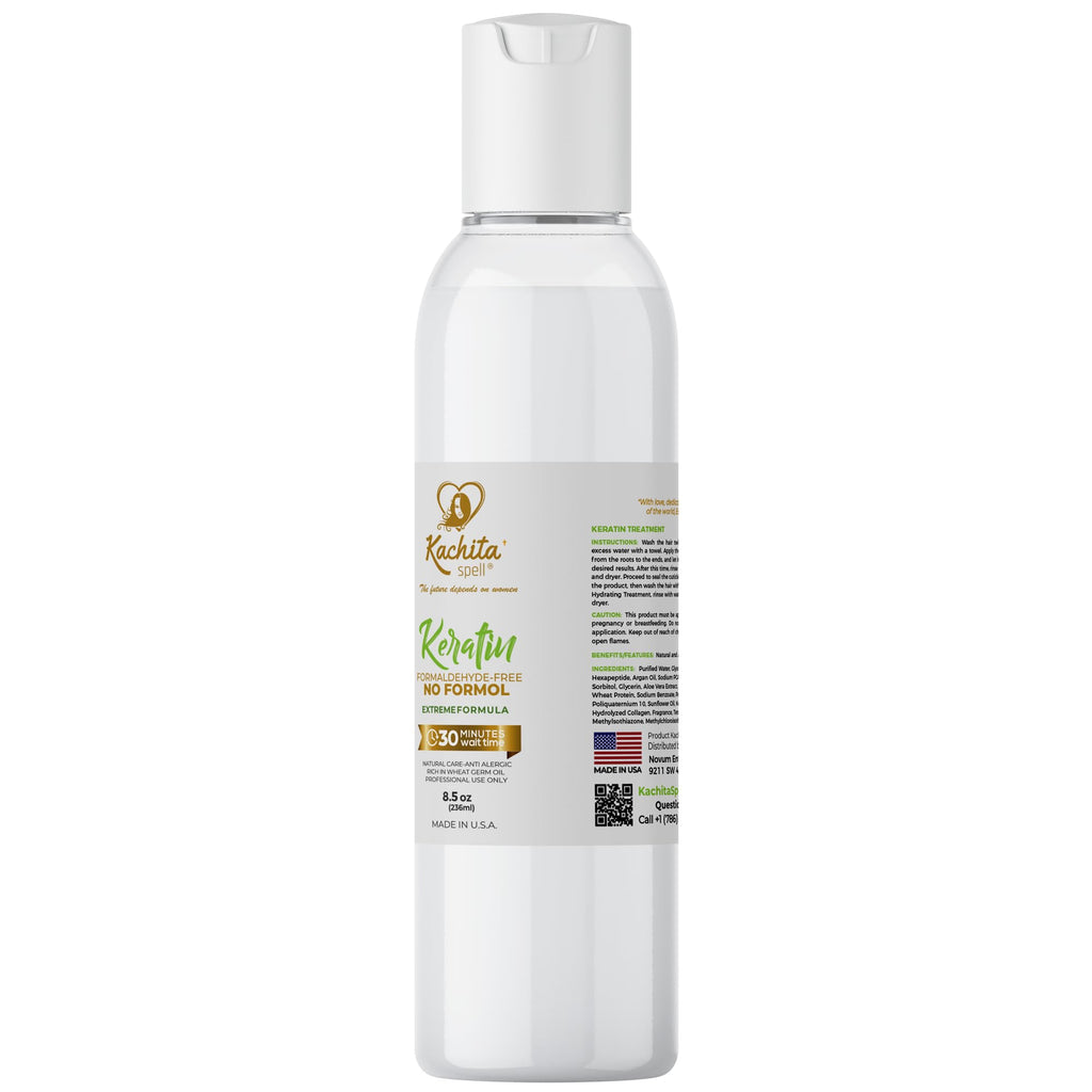 Kachita Spell Formaldehyde-Free Brazilian Keratin Treatment | Made in USA (8 fl oz)