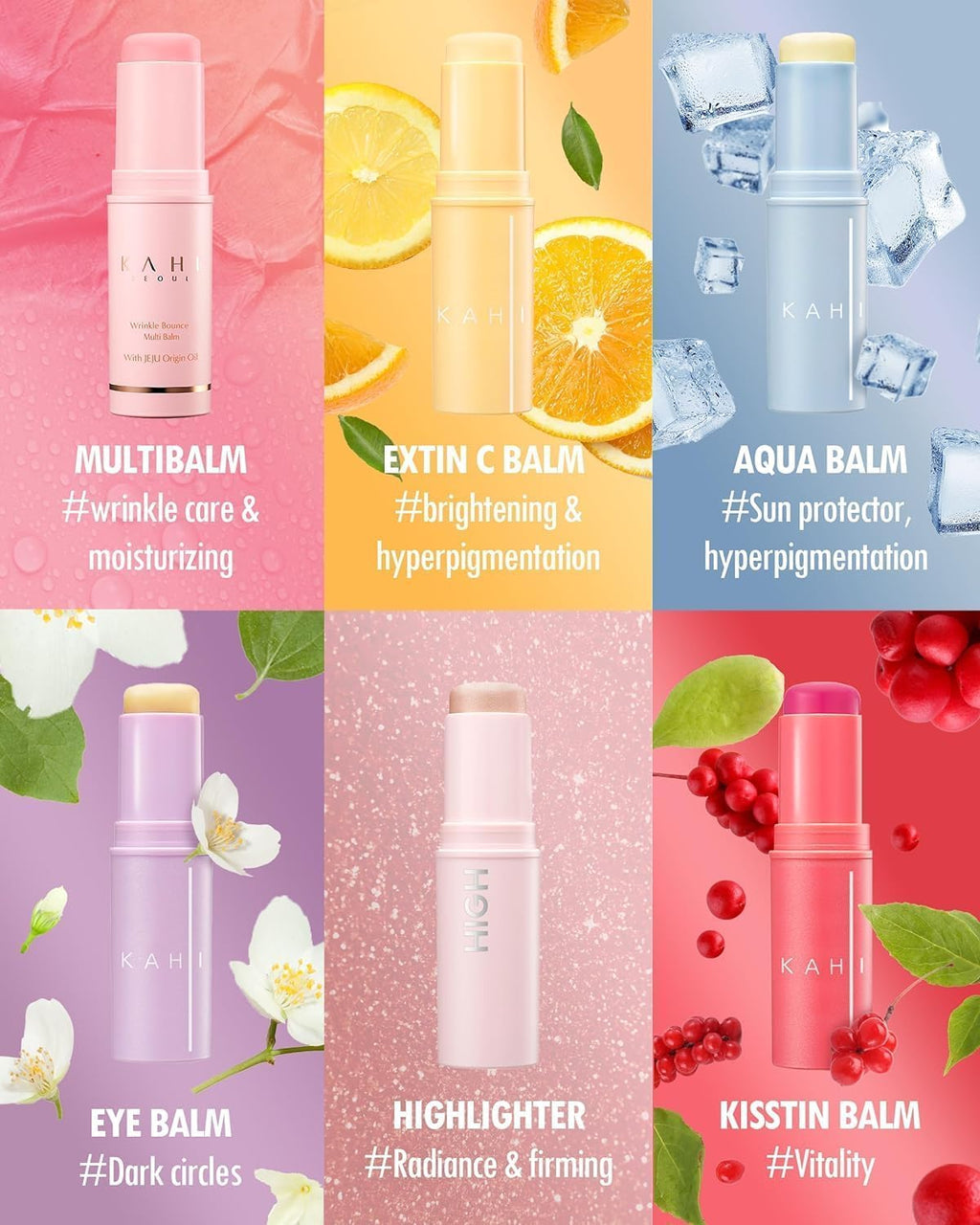 KAHI BALM SERIES | Collagen Balm Stick – All-in-One Skin Moisturizer & Primer
