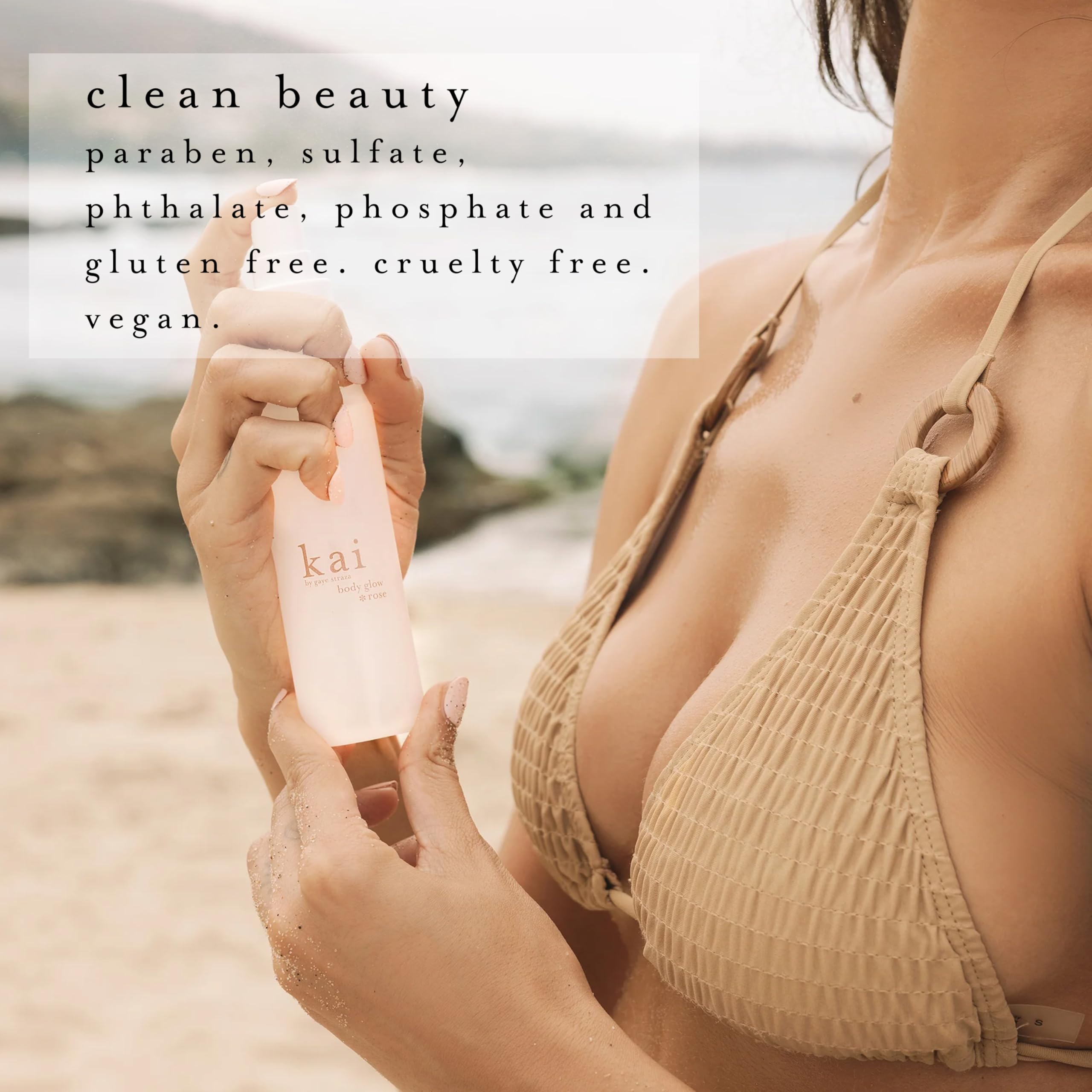 Kai Body Glow Rose Dry Body Oil – Jojoba, Chamomile & Cucumber | 4 fl oz | Made in USA