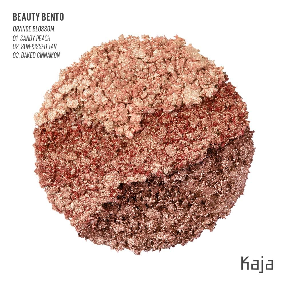 KAJA Beauty Bento Bouncy Eyeshadow Trio – Orange Blossom Peach Orange Tones, Travel Size 0.03 oz, Allure Best of Beauty 2019