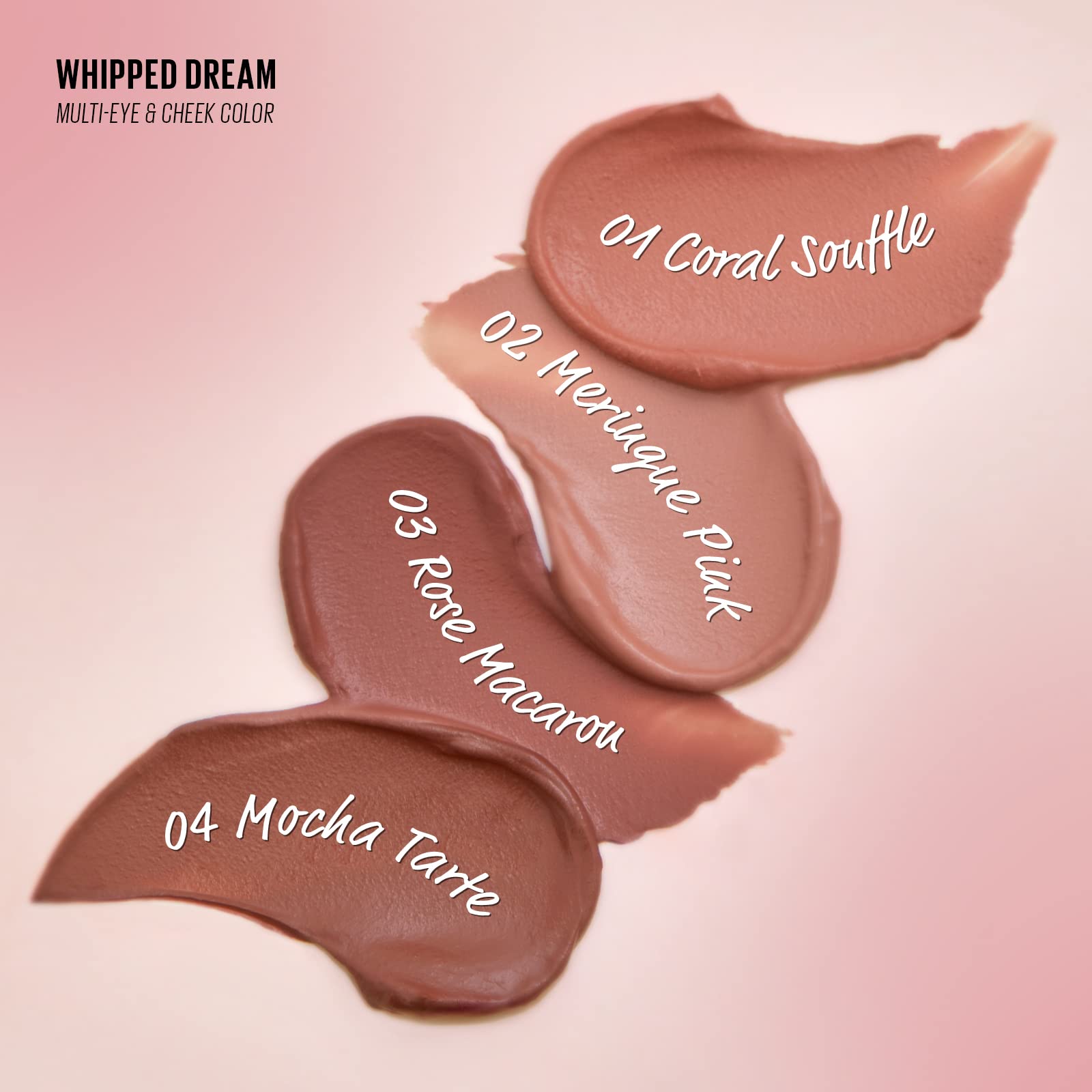 KAJA Whipped Dream: Multi-Purpose Liquid Eyeshadow & Blush in Rose Macaron | Buildable, Blendable, Airy Semi-Matte Finish
